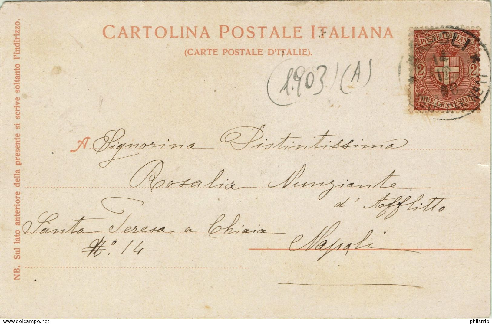 CASTELLAMMARE DI STABIA - Castel Ravigliano - VIAGGIATA NEL 1900 !!! - Rif. 1903 - Castellammare Di Stabia