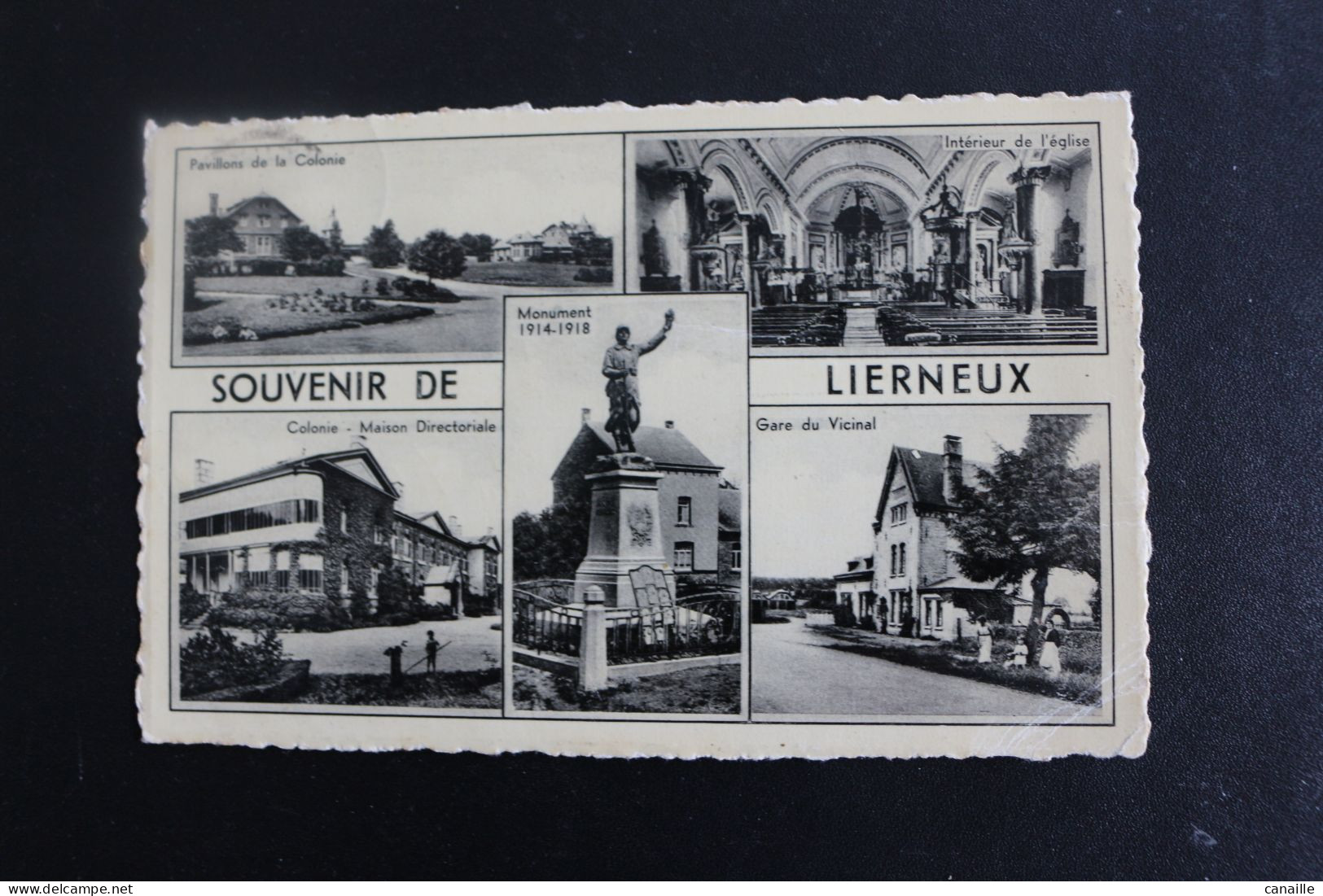 A-10 /Liège Lierneux - Souvenir De Lierneux, Multivue - Gare Du Vicinal, Monument 1914 - 1918 / 1950 - Lierneux