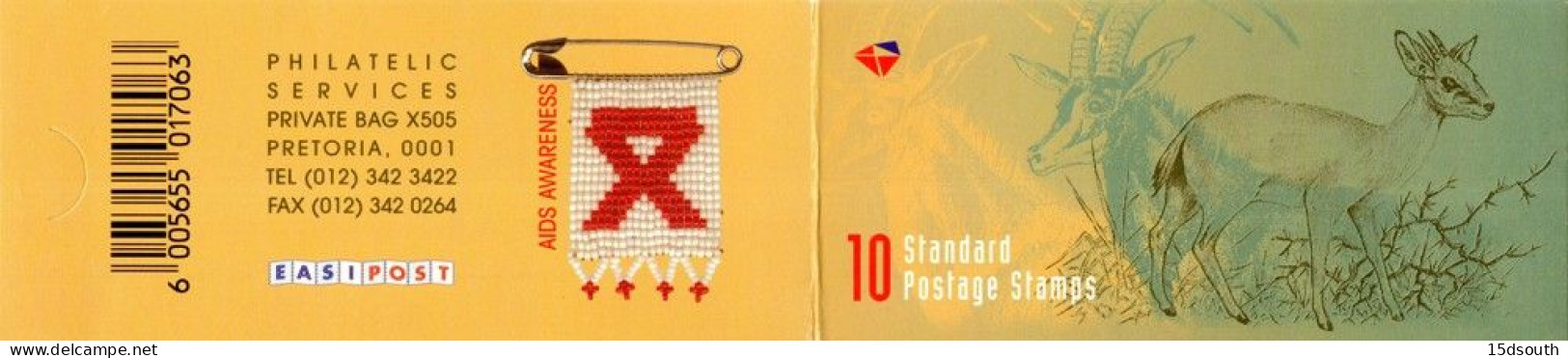 South Africa - 1999 Duiker AIDS Awareness Booklet # SG SB55a - Libretti