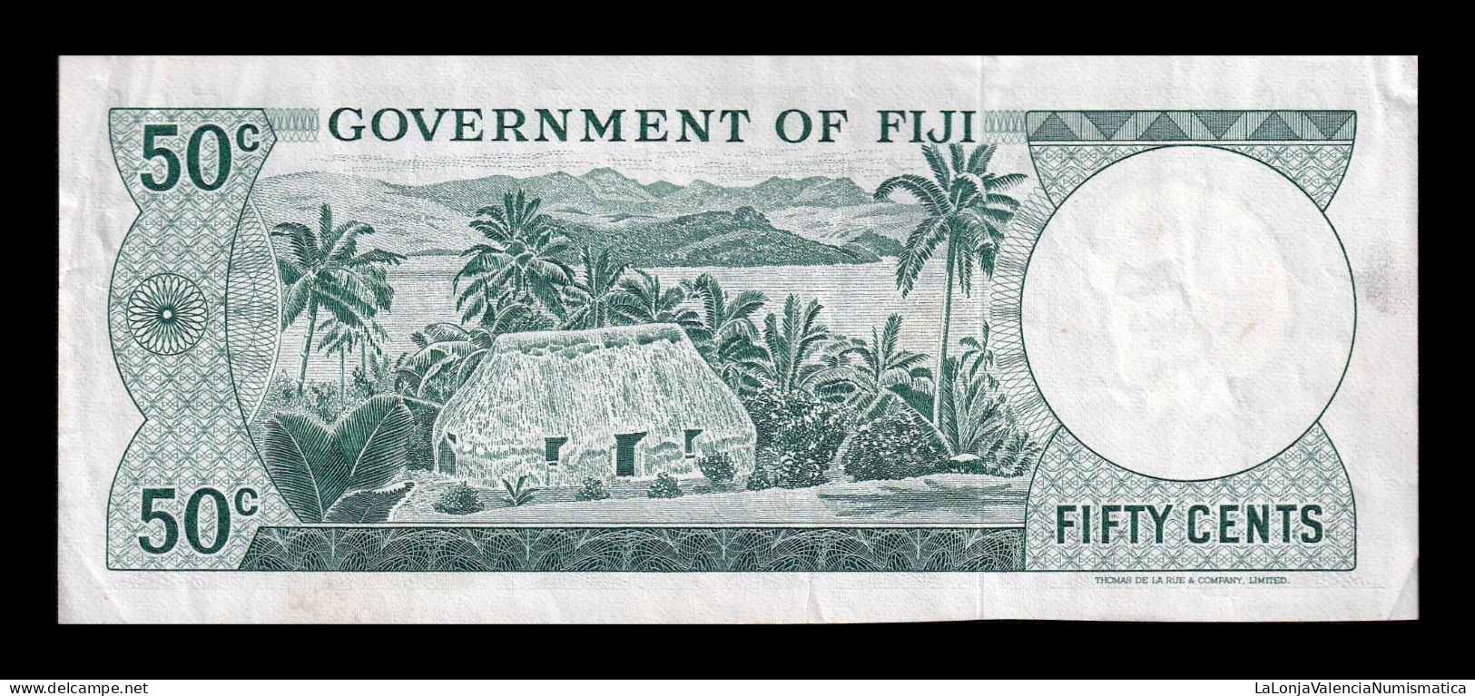 Fiji 50 Cents Elizabeth II 1969 Pick 58 Ebc/+ Xf/+ - Fidji