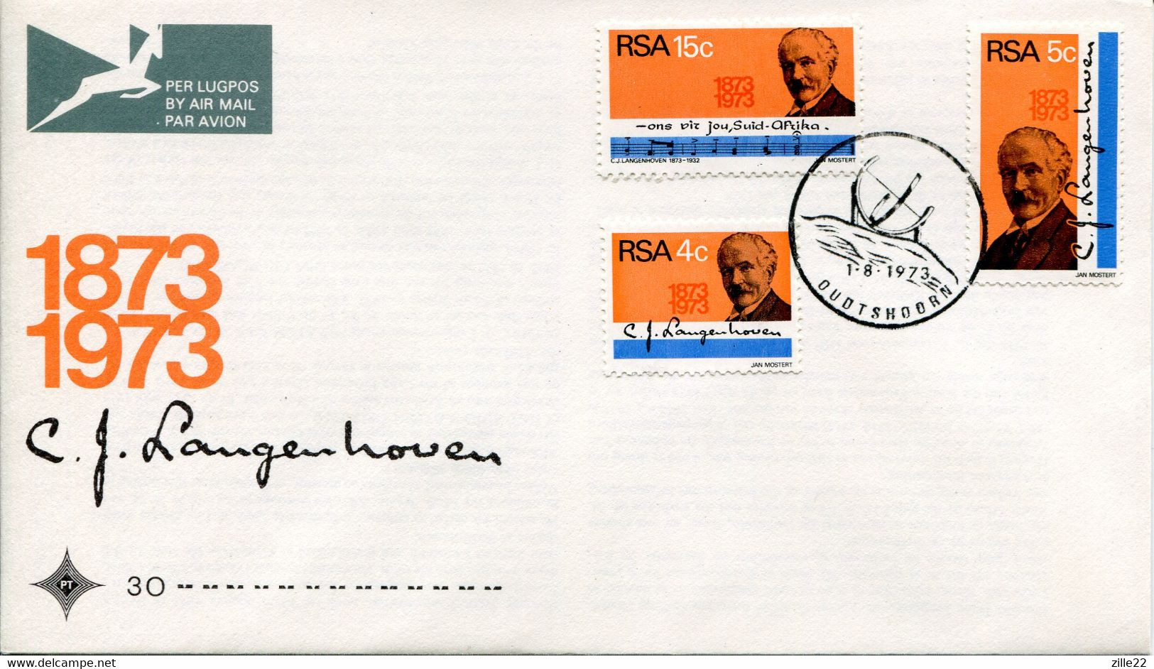 RSA - Republik Südafrika - Official Unaddressed FDC # 30 - National Anthem Composer - FDC