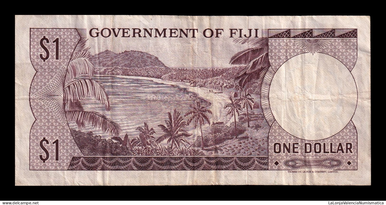 Fiji 1 Dollar Elizabeth II 1969 Pick 59 Bc/Mbc F/Vf - Fidschi