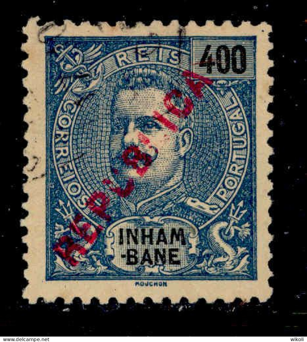 ! ! Inhambane - 1917 D. Carlos Local Republica 400 R - Af. 99 - Used - Inhambane