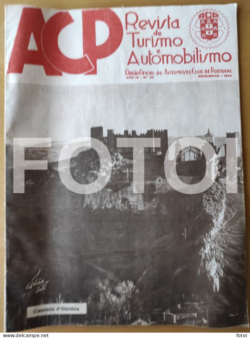 1934 ÓBIDOS HUPMOBILE FORD AUSTIN AGELLO PILOT HOTCHKISS DELAGE REO ACP AUTOMOVEL CLUB PORTUGAL MAGAZINE - Magazines