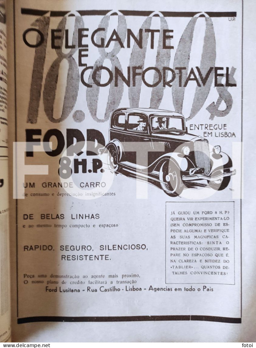 1934 ÓBIDOS HUPMOBILE FORD AUSTIN AGELLO PILOT HOTCHKISS DELAGE REO ACP AUTOMOVEL CLUB PORTUGAL MAGAZINE - Revues & Journaux