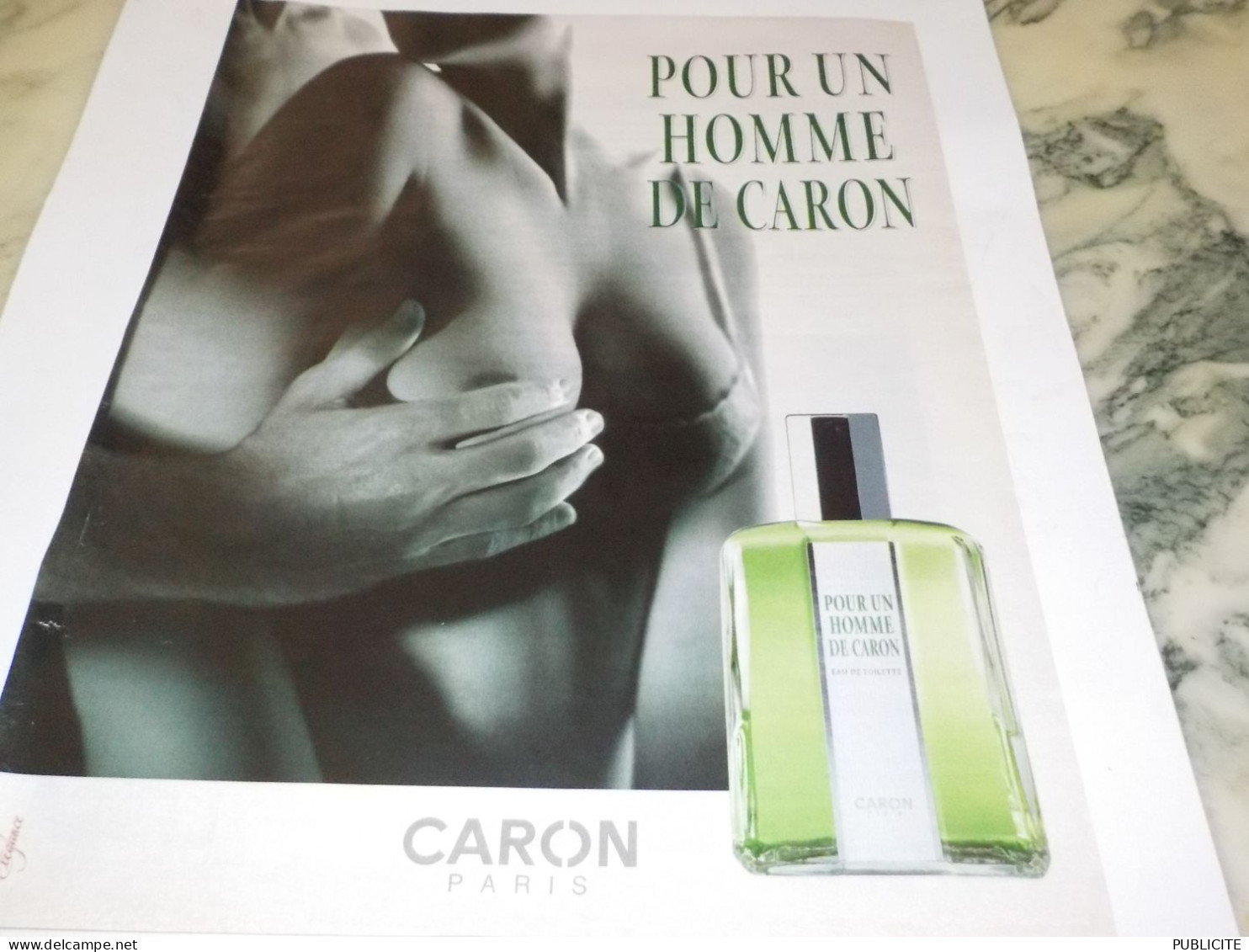 ANCIENNE PUBLICITE  PARFUM POUR UN HOMME   DE CARON  2001 - Non Classés