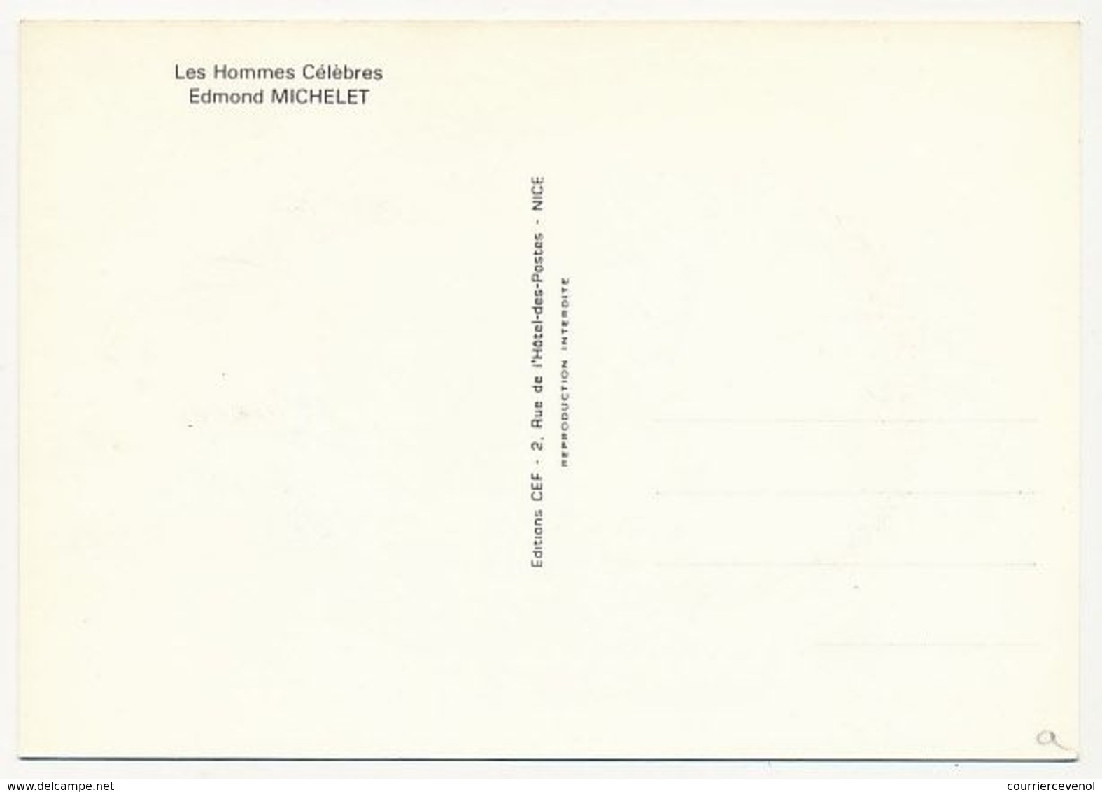 Carte Maximum - 0,80 + 0,20 Edmond Michelet - 22 Février 1975 - Paris / Brive La Gaillarde - 1970-1979