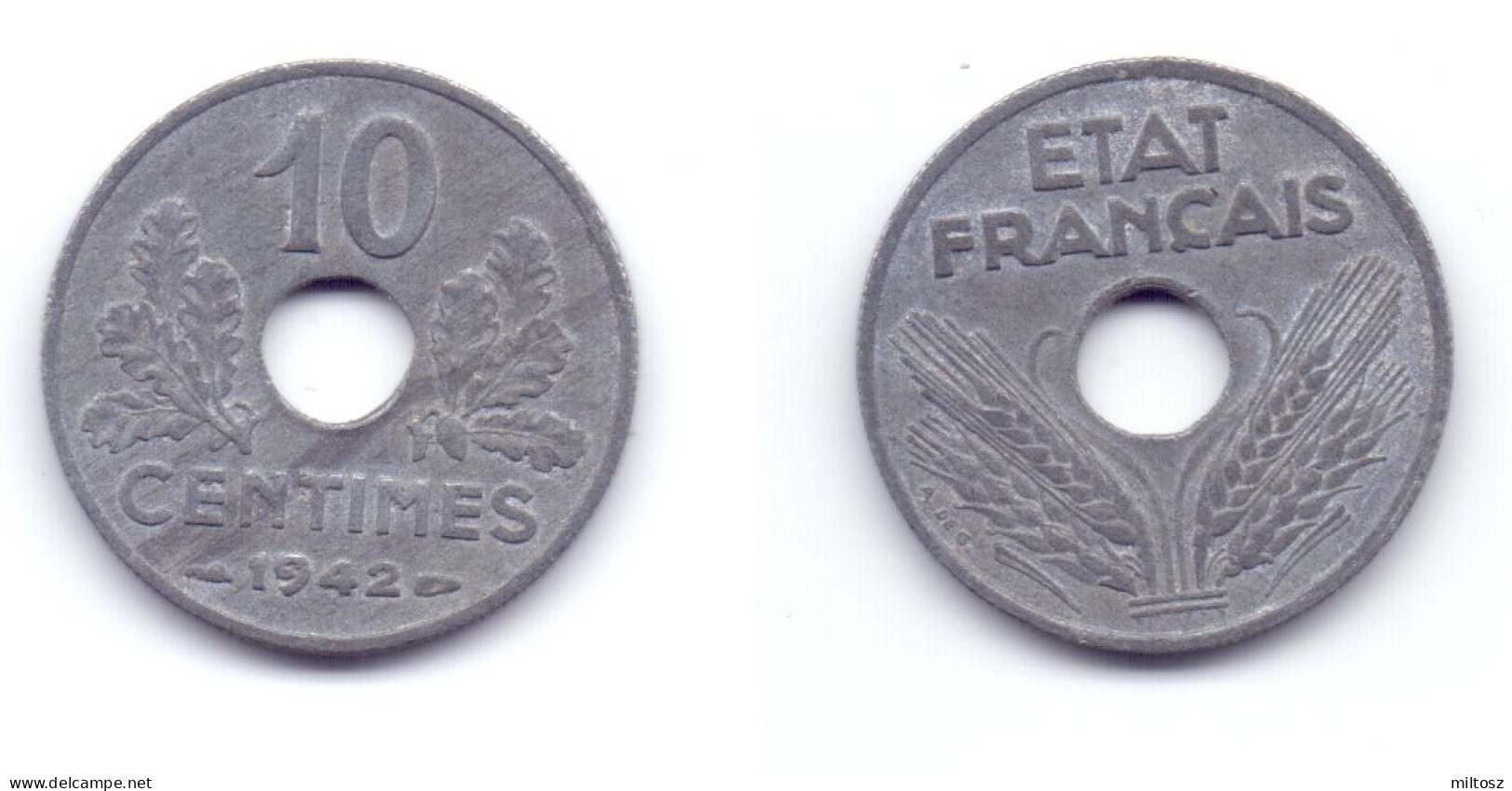 France 10 Centimes 1942 Vichy French State - 10 Centimes