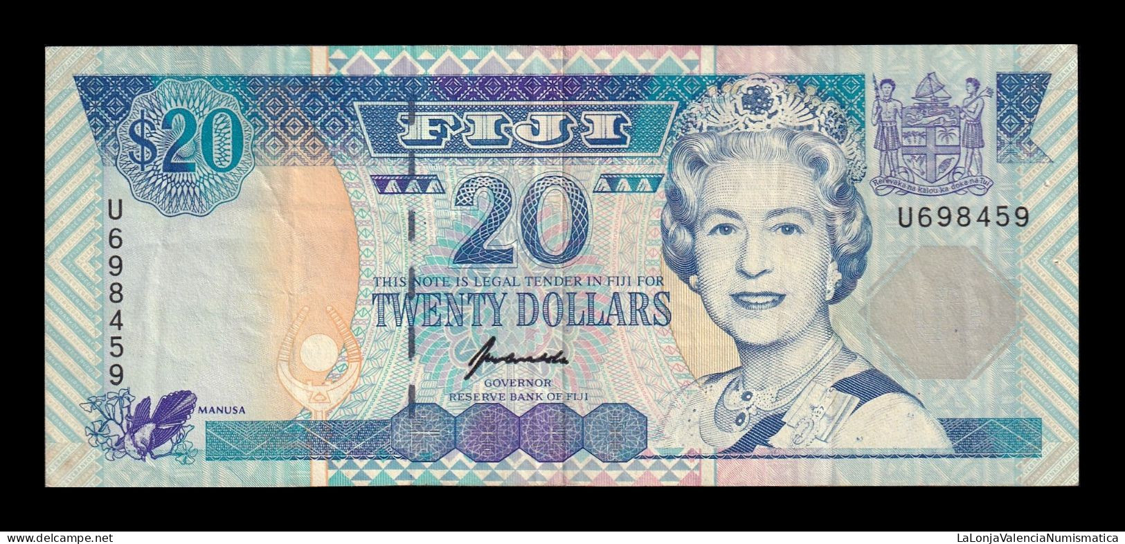 Fiji 20 Dollars Elizabeth II 1996 Pick 99a Mbc Vf - Fidschi