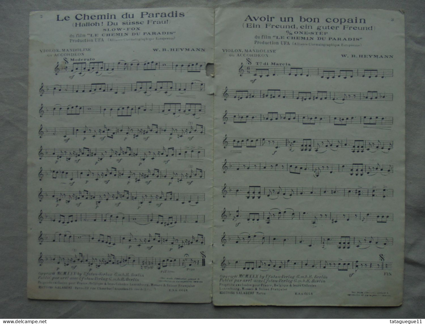 Ancien - Partitions 52e Recueil Salabert 10 Titres 1930 - Chansonniers