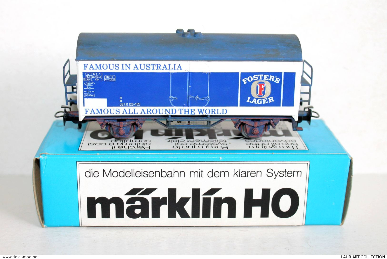 MARKLIN HO WAGON FRIGORIFIQUE MARCHANDISE N°4562 FOSTER'S LAGER, MINIATURE TRAIN - MODELE FERROVIAIRE (1505.30) - Goods Waggons (wagons)