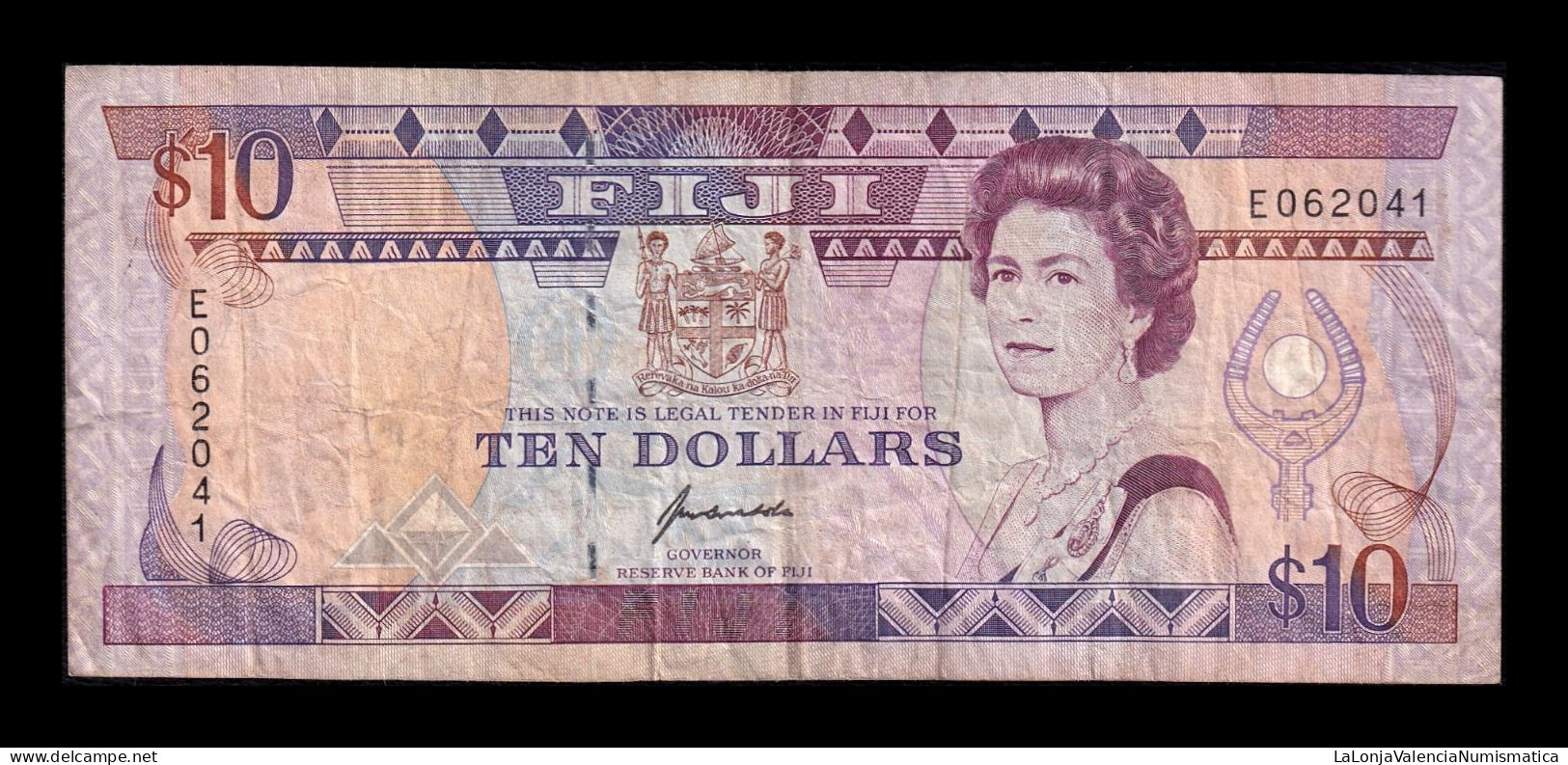 Fiji 10 Dollars Elizabeth II 1992 Pick 94 Bc F - Fiji