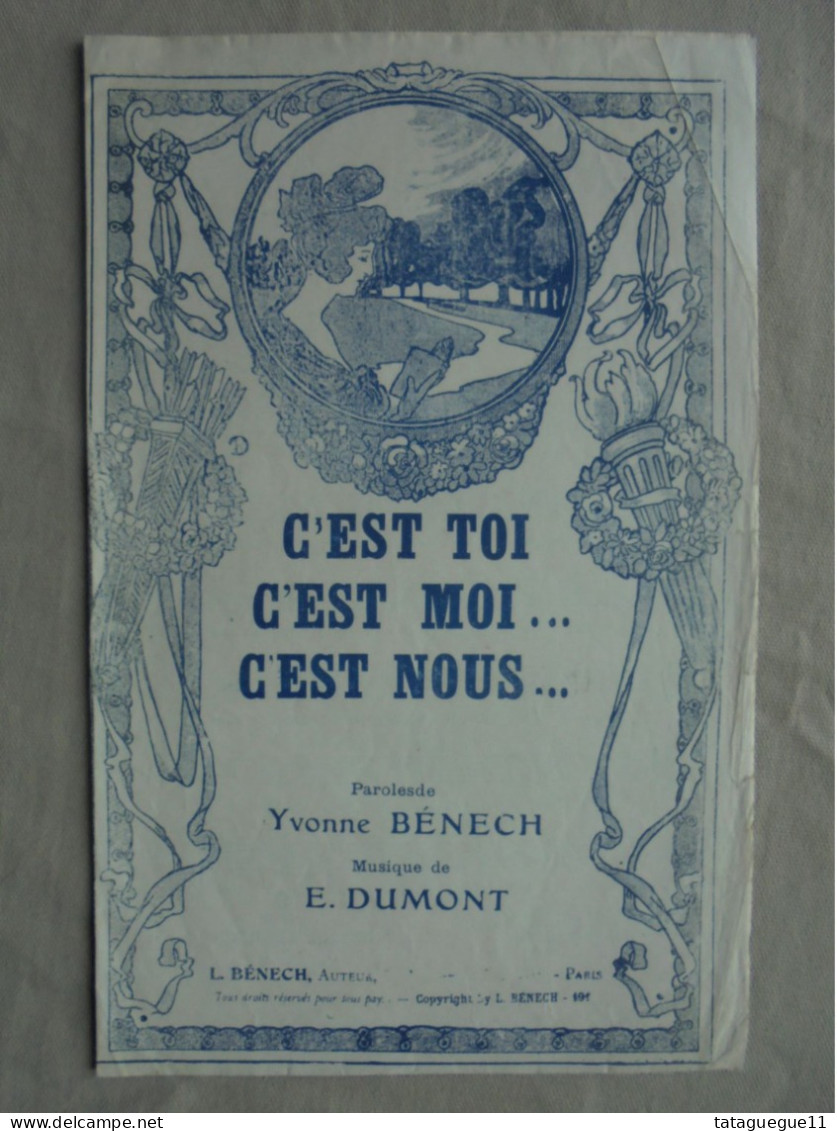 Ancien - Partition C'est Toi C'est Moi C'est Nous... Y. Benech/E. Dumont 1931 - Chansonniers