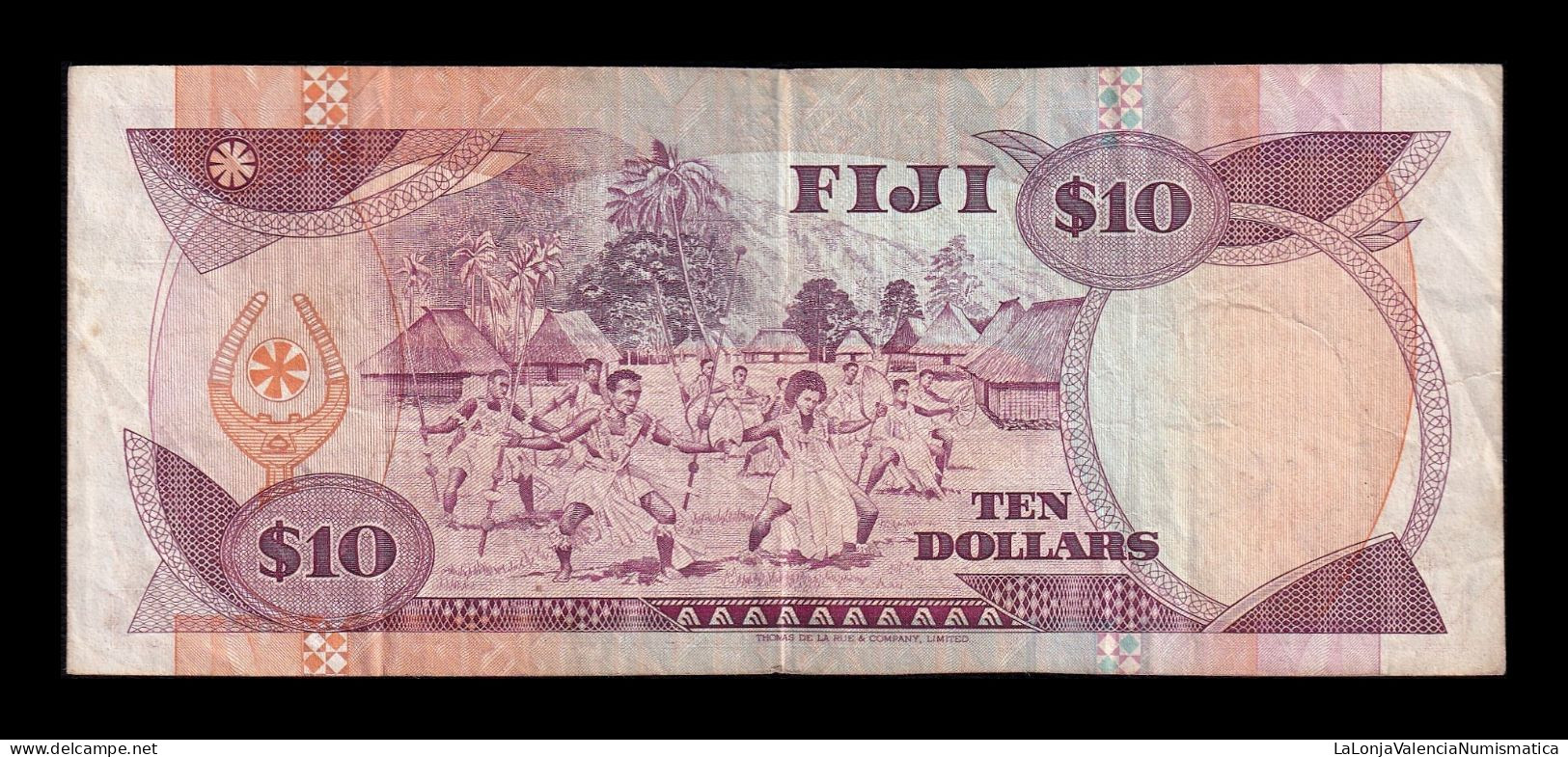 Fiji 10 Dollars Elizabeth II 1992 Pick 94 Bc/Mbc F/Vf - Fidschi