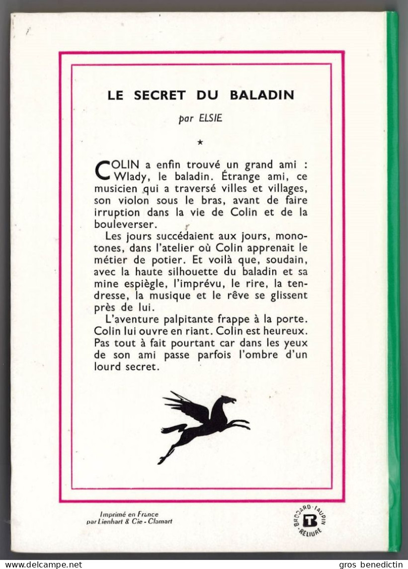 Hachette - Bibliothèque Verte N°253 - Elsie - "Le Secret Du Baladin" - 1964 - #Ben&VteNewSolo - Biblioteca Verde