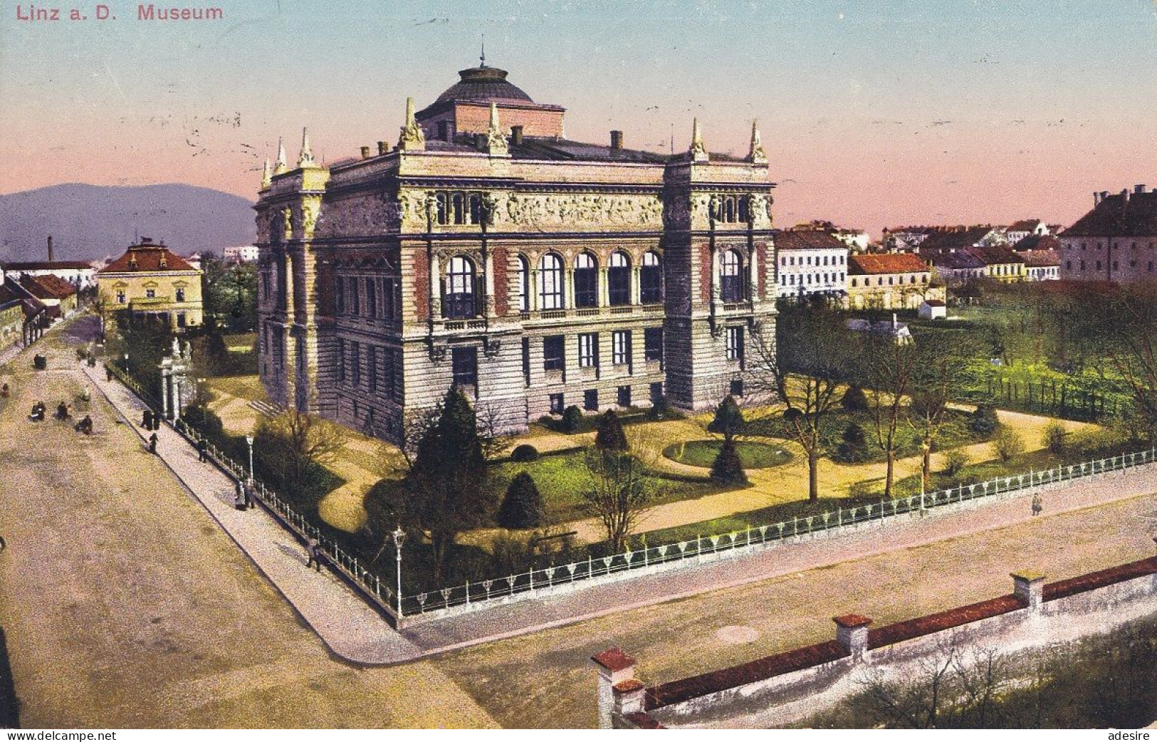 LINZ A.d.Donau (Oberösterreich) -Museum, Karte Gel.1915 ... - Linz