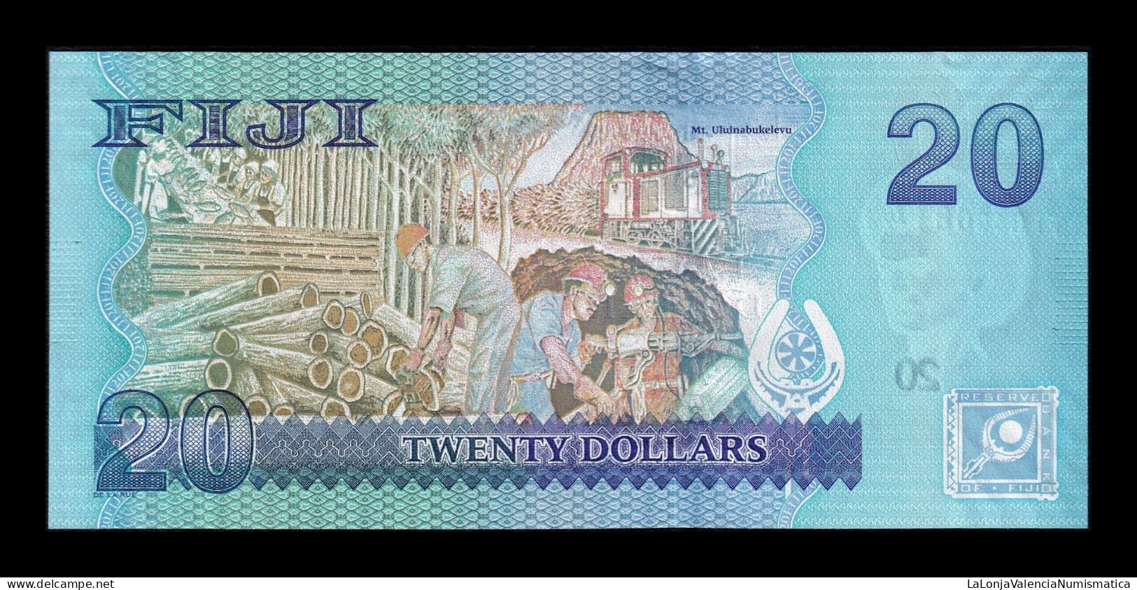 Fiji 20 Dollars 2012 Pick 117 Sc Unc - Fiji