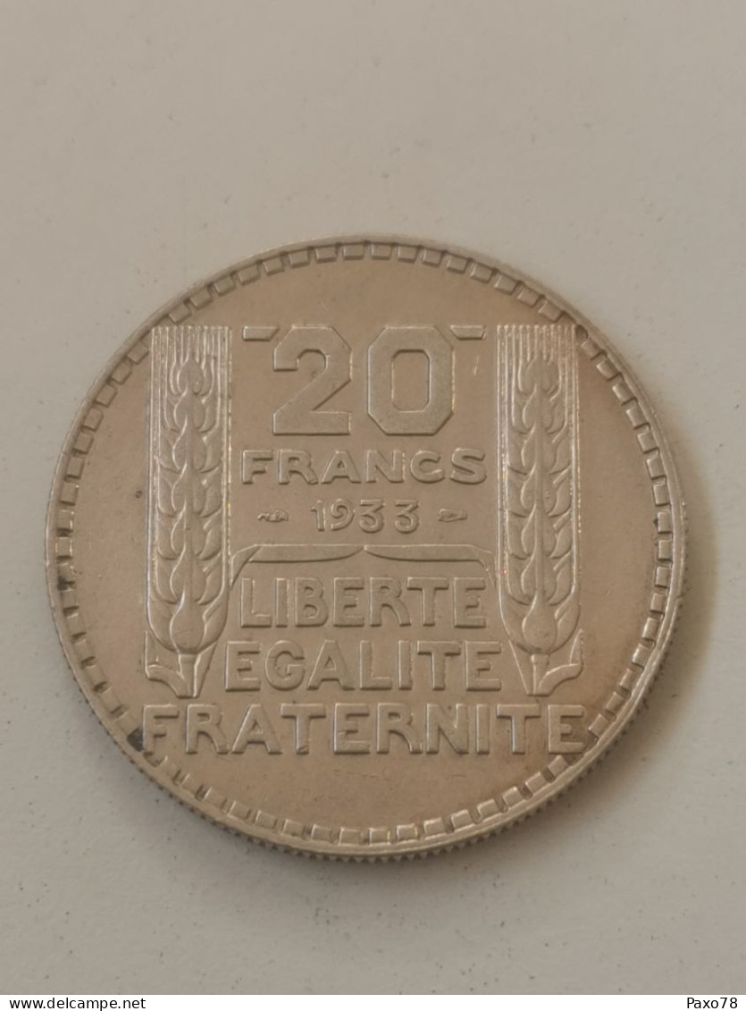 France, 20 Francs 1933. Sup - 20 Francs