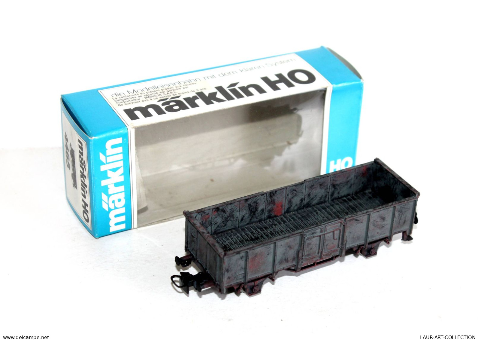 MARKLIN HO WAGON TOMBEREAU N°4465, MINIATURE TRAIN PEINT MAIN PAR MAITRE ARTISAN - MODELE FERROVIAIRE (1505.33) - Coches De Mercancía