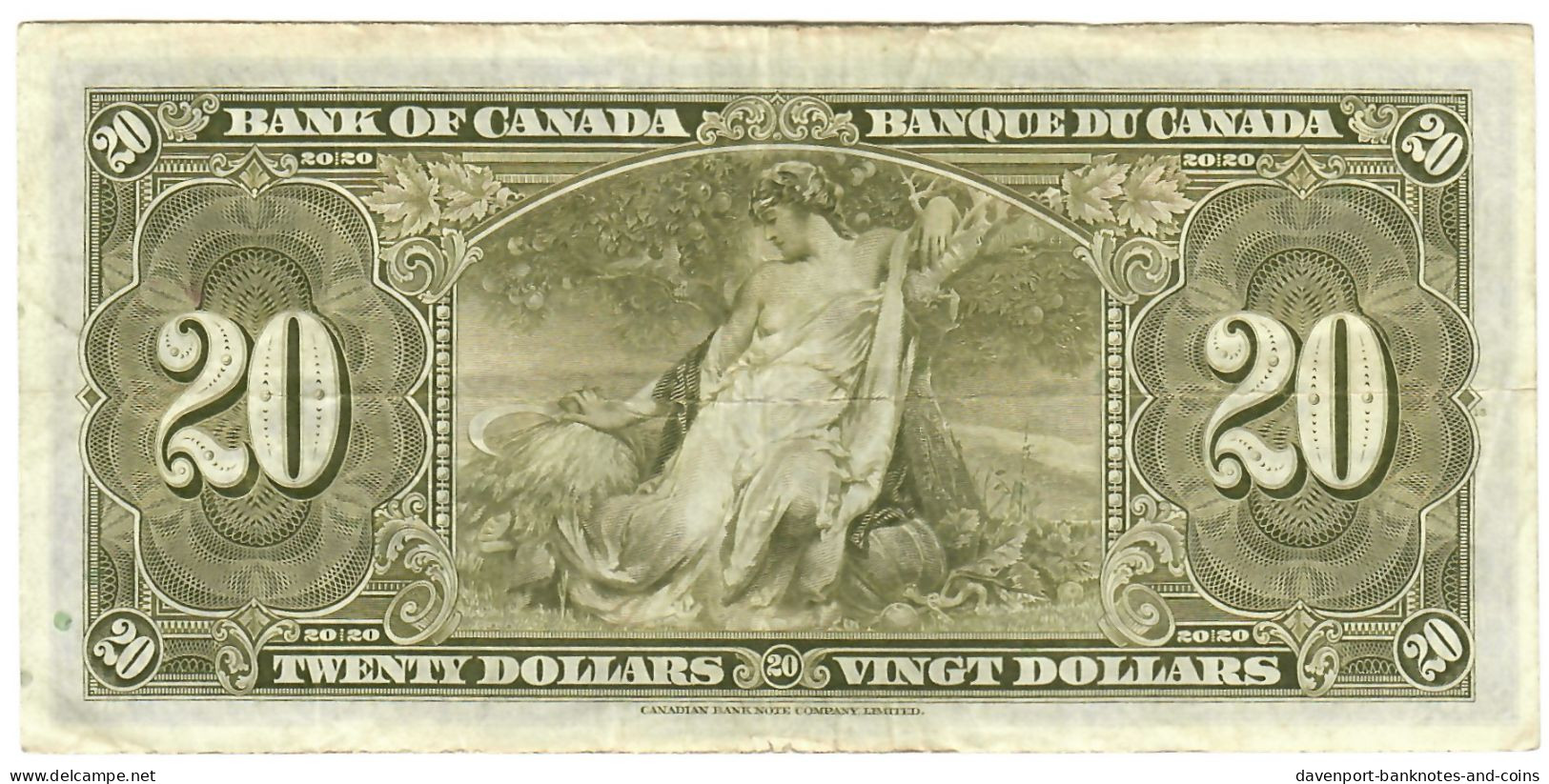 Canada 20 Dollars 1937 VF "J/E" Coyne-Towers - Kanada
