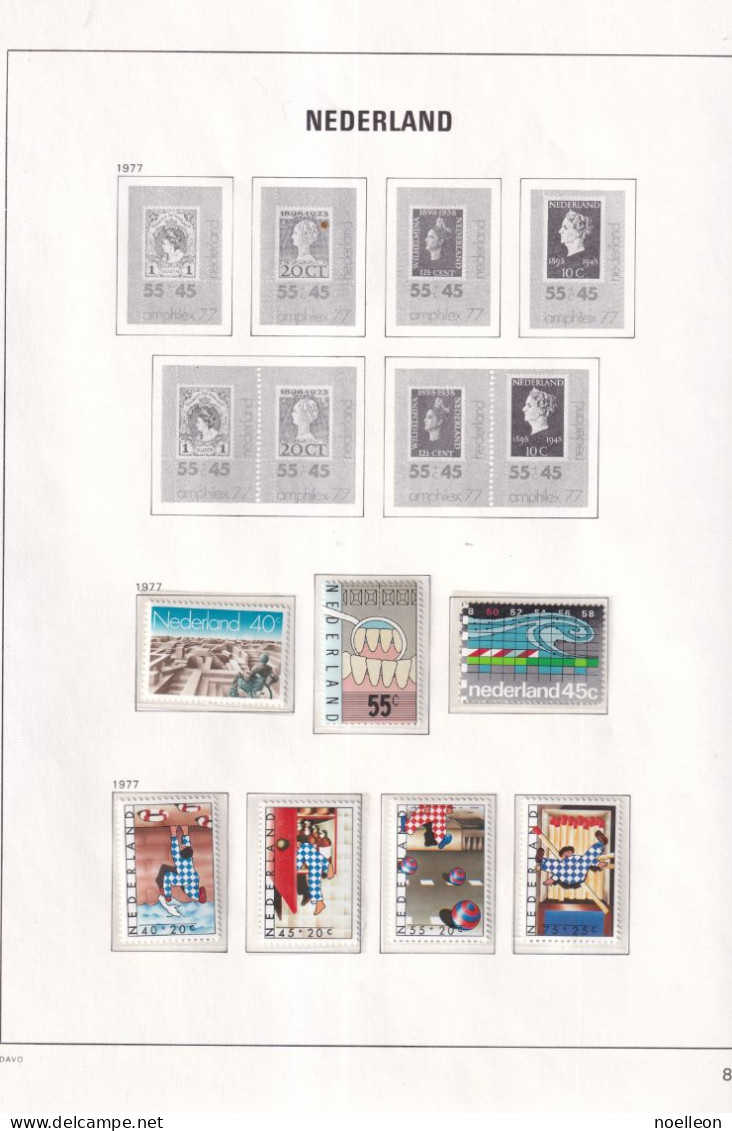 Année 1977 Complète Avec Bloc MNH - Années Complètes