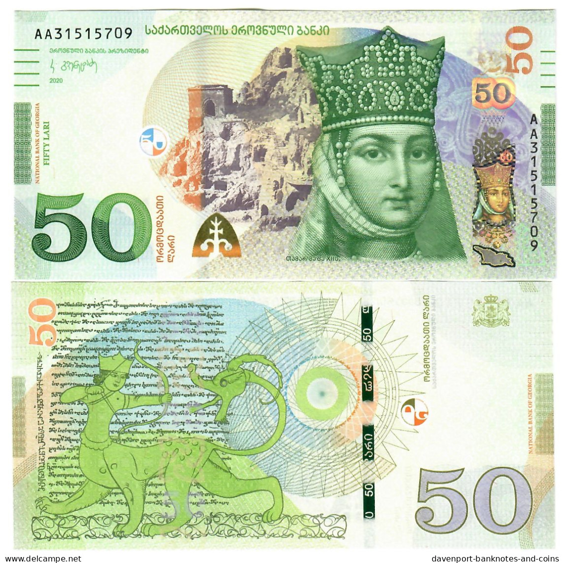 Georgia 50 Lari 2020 UNC "AA" - Georgien