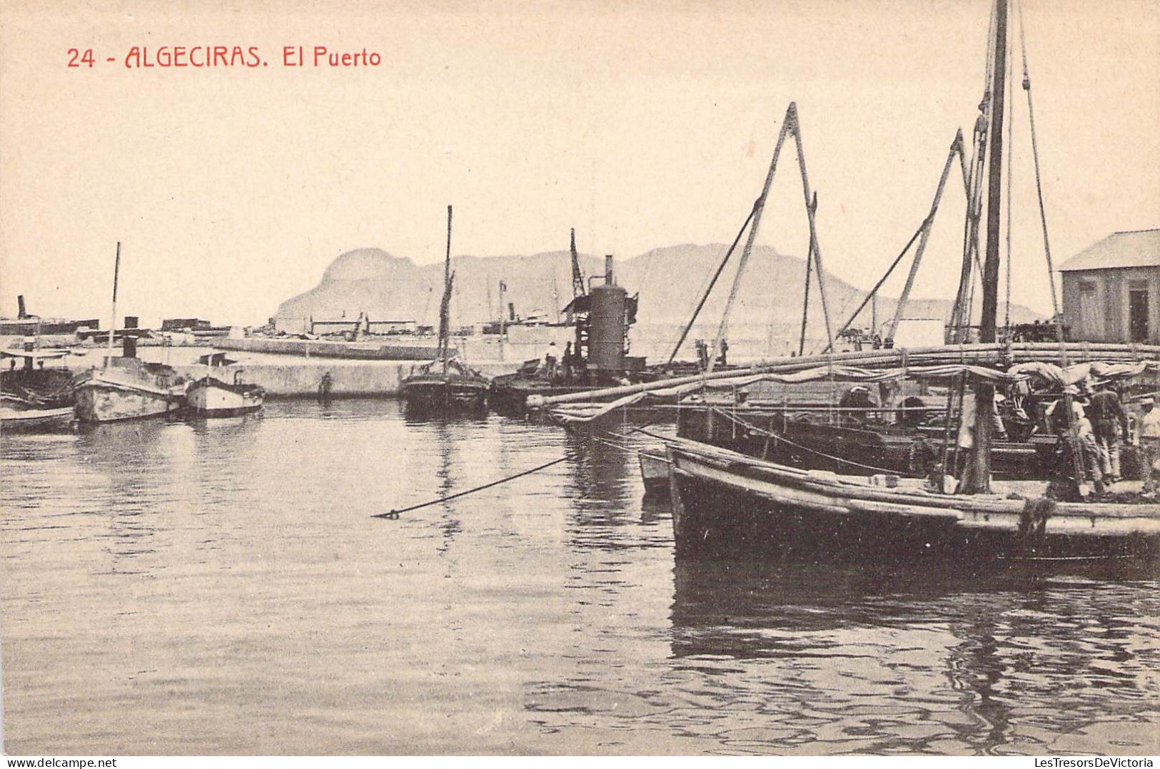 Espagne - Algeciras - El Puerto Bateau - Fototipia Thomas - A. Roca - Carte Postale Ancienne - Cádiz