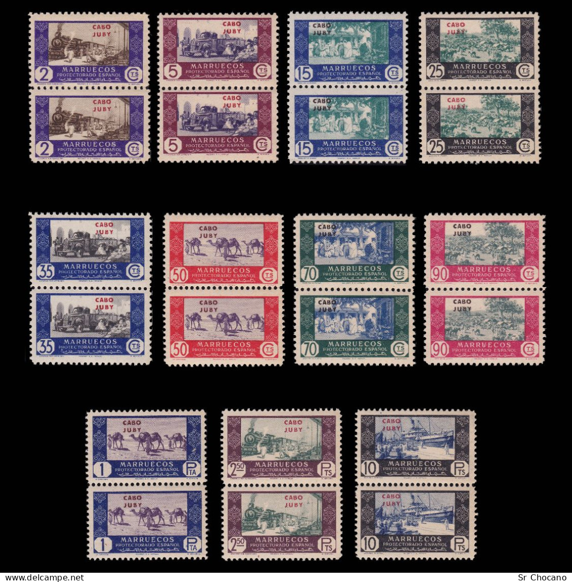 CABO JUBY.1948.Comercio.Serie.Blq 2.MNH.Edifil.162-172 - Cape Juby