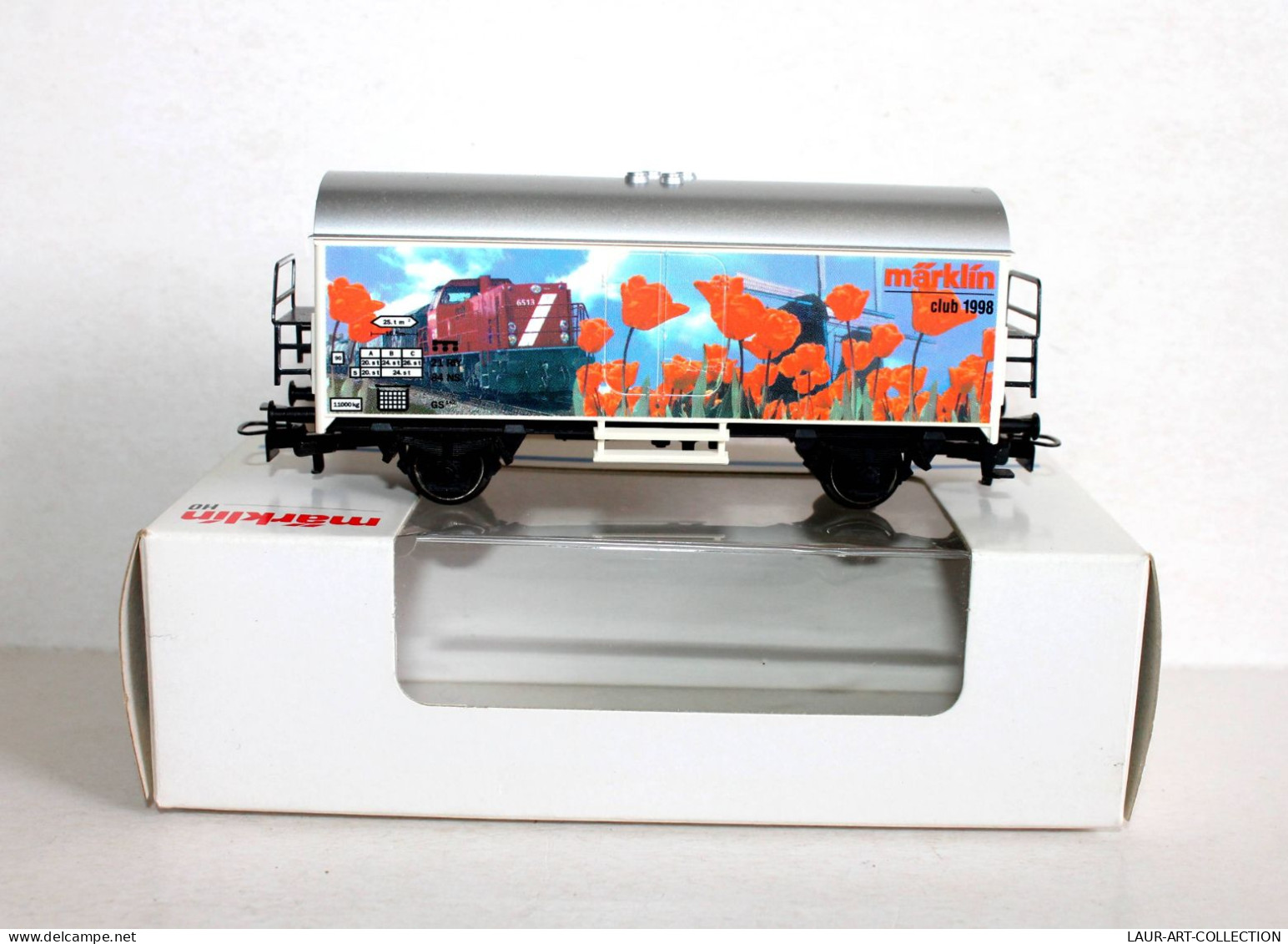 WAGON FRIGORIFIQUE MARCHANDISE PROMOTIONNEL CLUB MARKLIN 1998 MINIATURE TRAIN HO - MODELE FERROVIAIRE (1505.39) - Wagons Marchandises