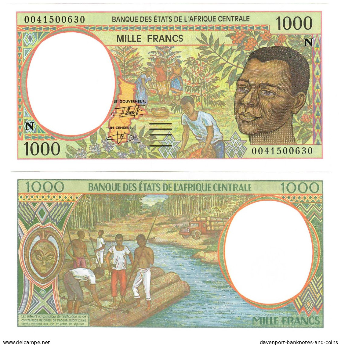 Equatorial Guinea 1000 Francs CFA 1994 (2000) UNC (N) - Equatorial Guinea