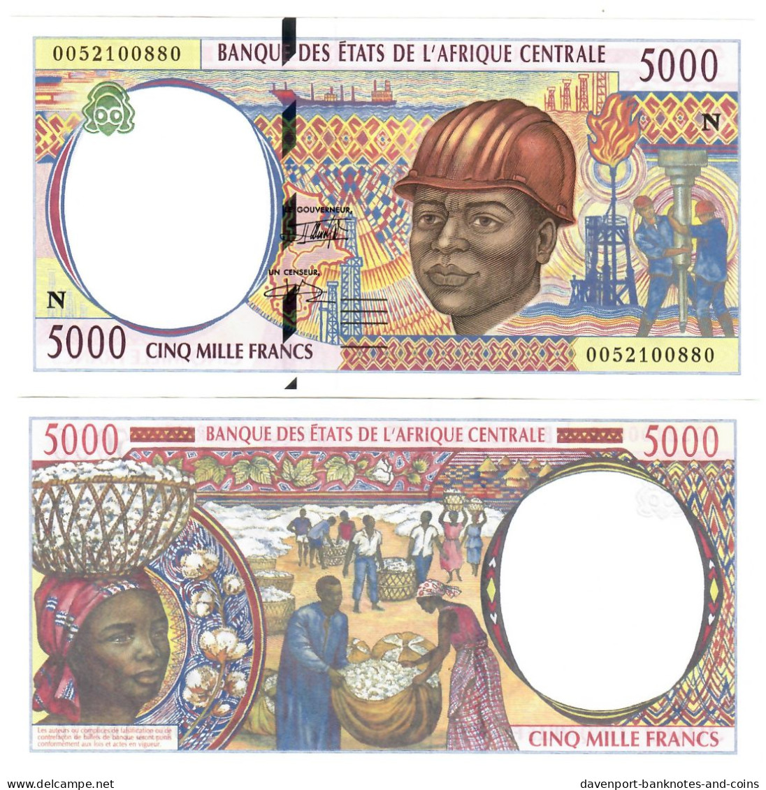 Equatorial Guinea 5000 Francs CFA 1994 (2000) UNC (N) - Equatorial Guinea