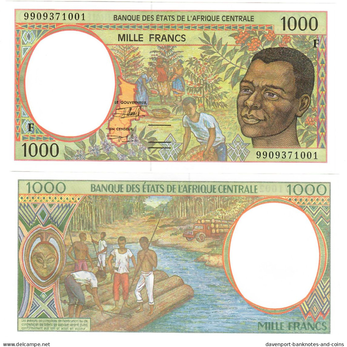 Central African Republic 1000 Francs CFA 1994 (1999) UNC (F) - Central African Republic