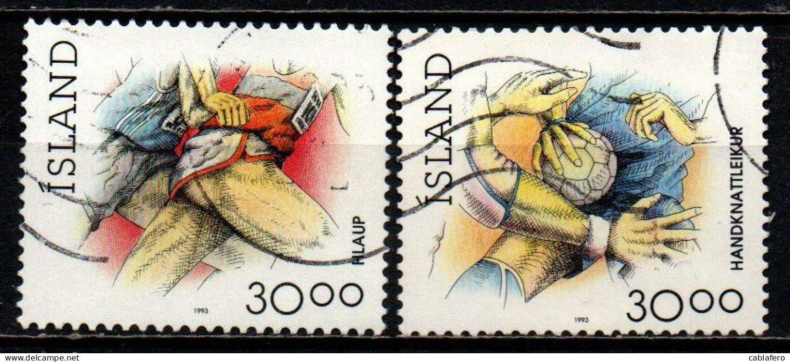 ISLANDA - 1993 - SPORT: CORSA E PALLAMANO - USATI - Used Stamps