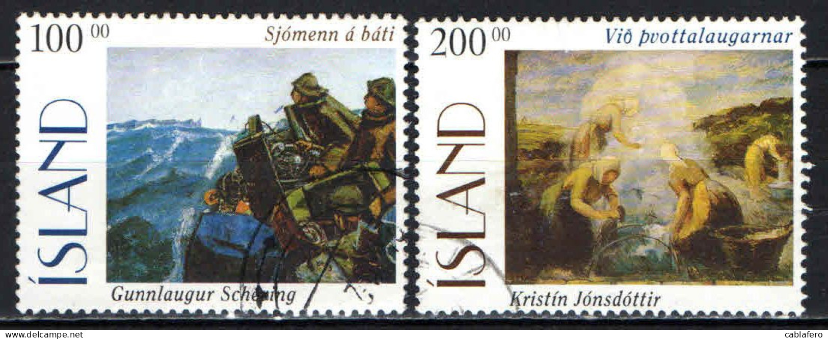 ISLANDA - 1996 - QUADRI DI ARTISTI ISLANDESI - PAINTINGS - USATI - Used Stamps