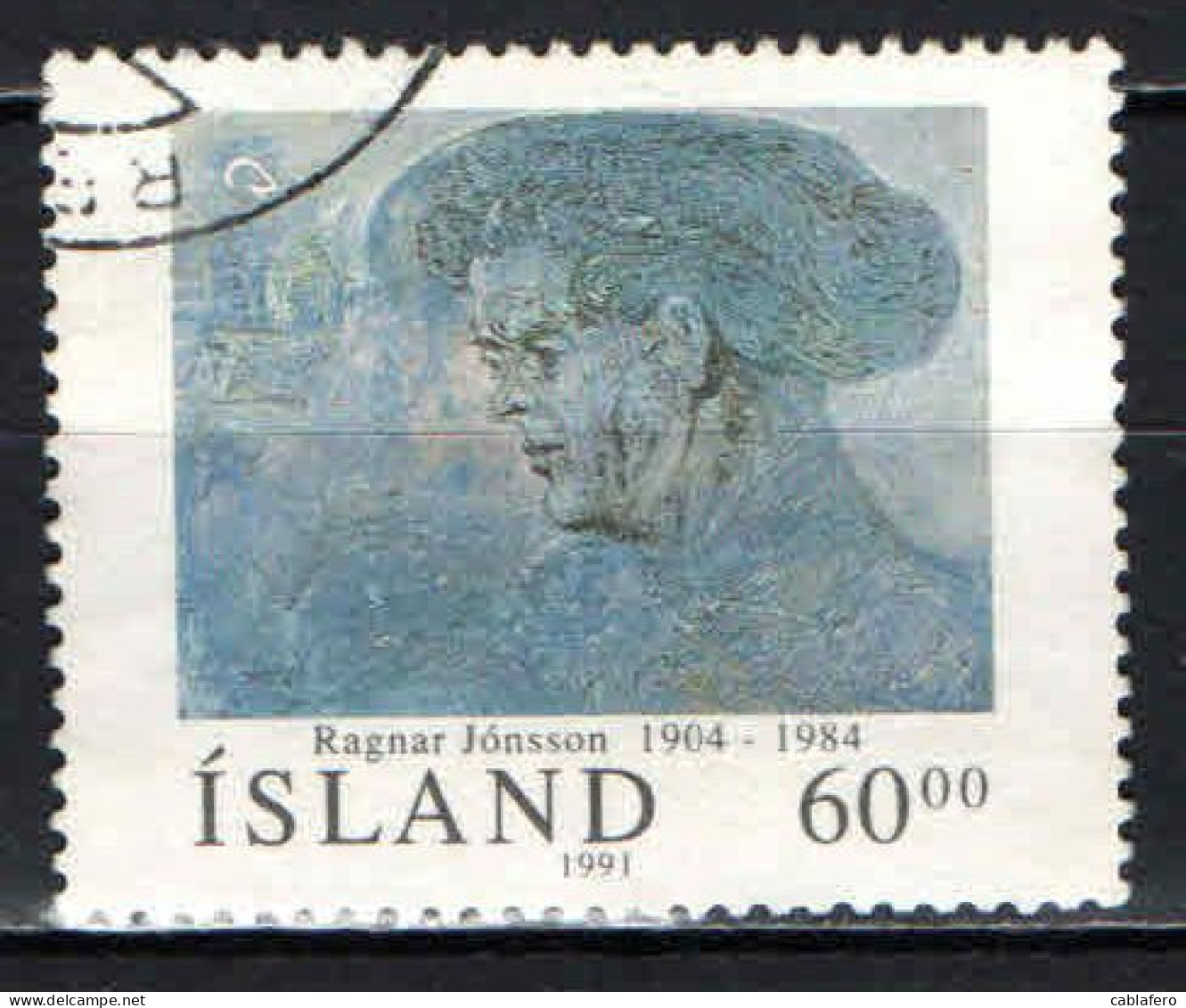 ISLANDA - 1991 - RITRATTO DI R. JONSSON - USATO - Used Stamps