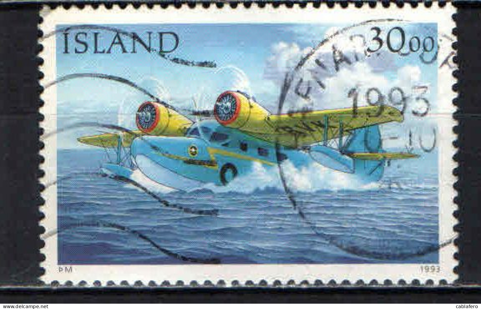 ISLANDA - 1993 - JUNKERS - F 13 - IDROVOLANTE POSTALE - USATO - Gebraucht