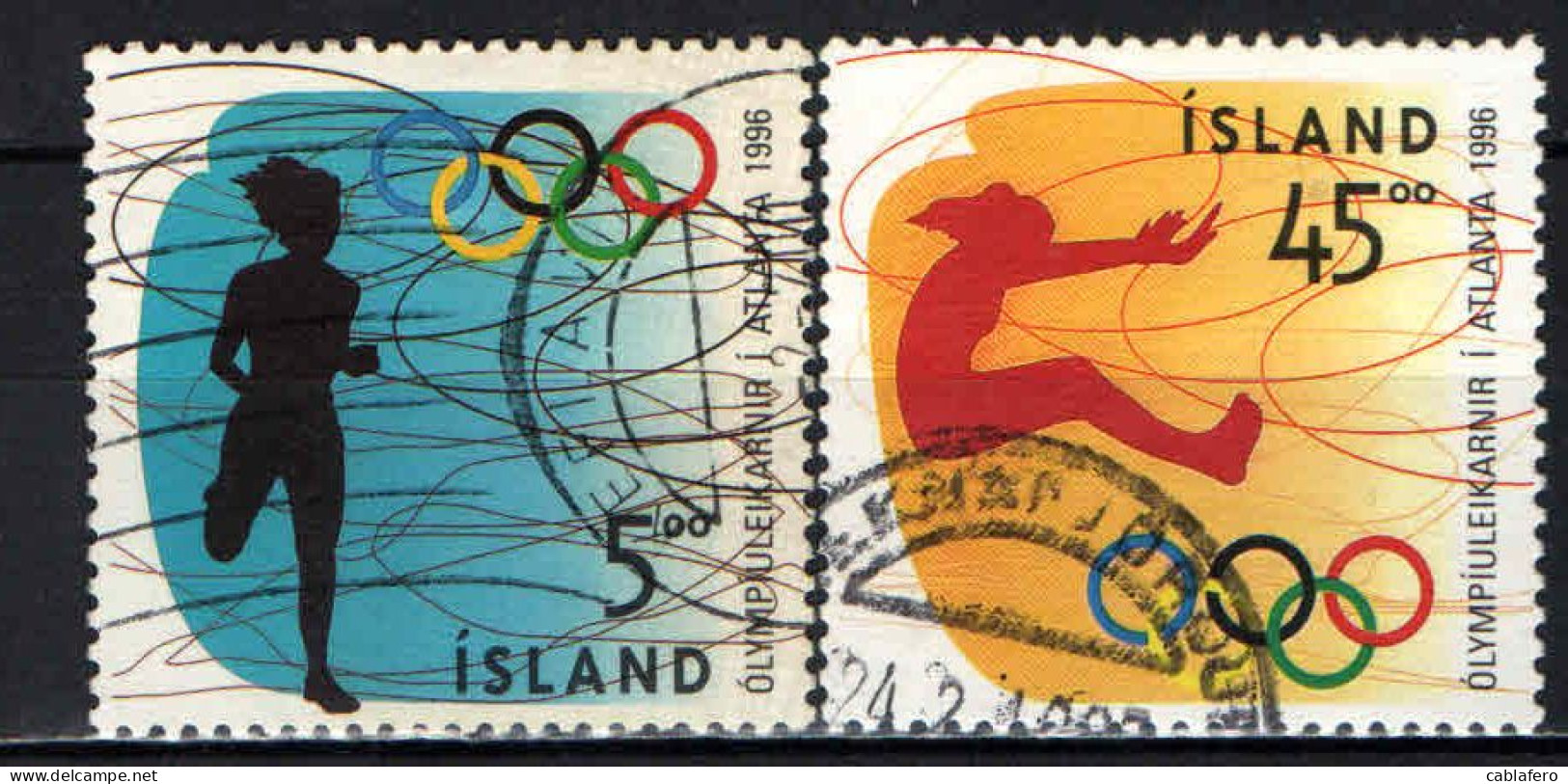 ISLANDA - 1996 - OLIMPIADI DI ATLANTA - USATI - Gebraucht