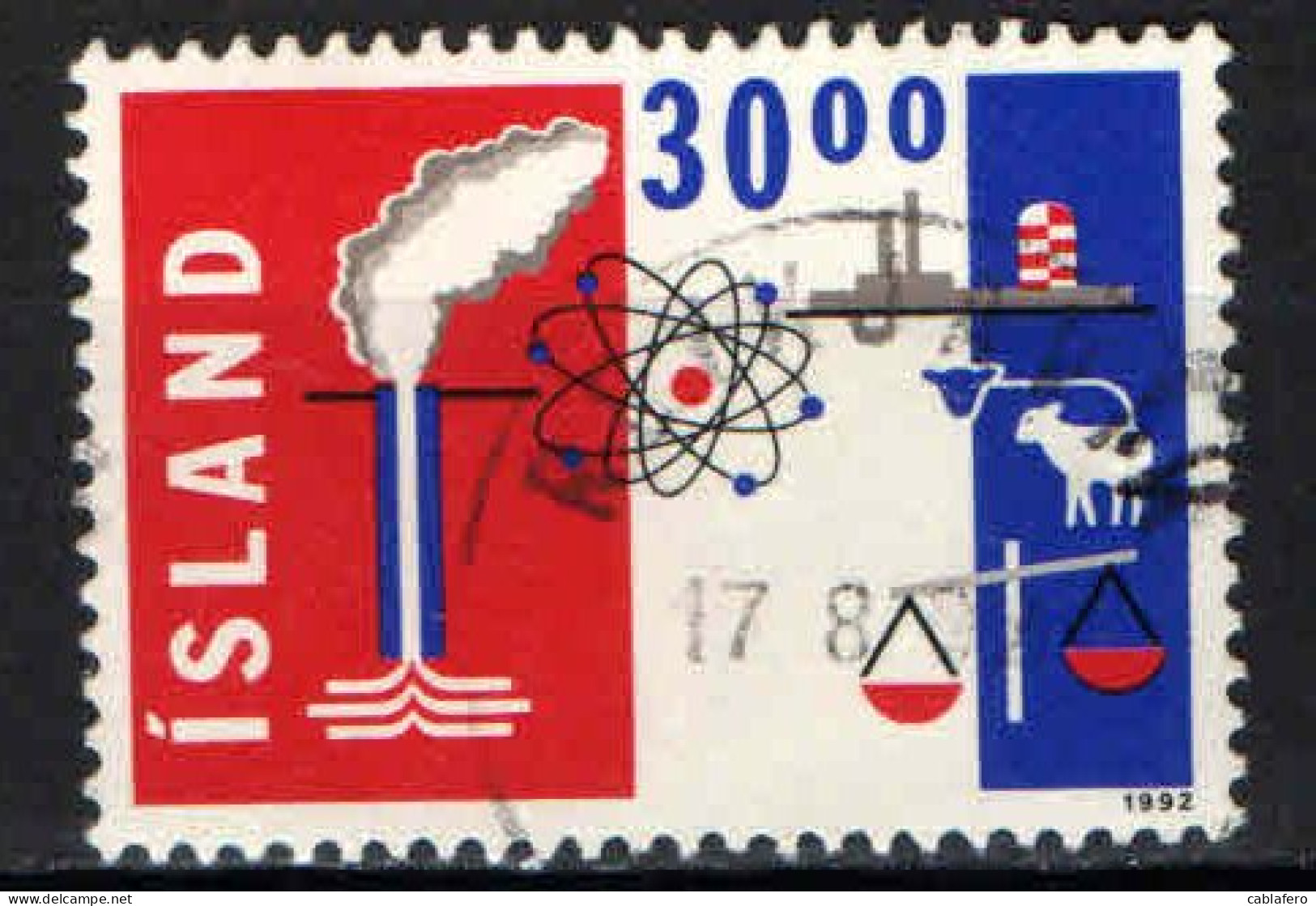 ISLANDA - 1992 - PRODOTTI ESPORTATI DALL'ISLANDA - USATO - Used Stamps