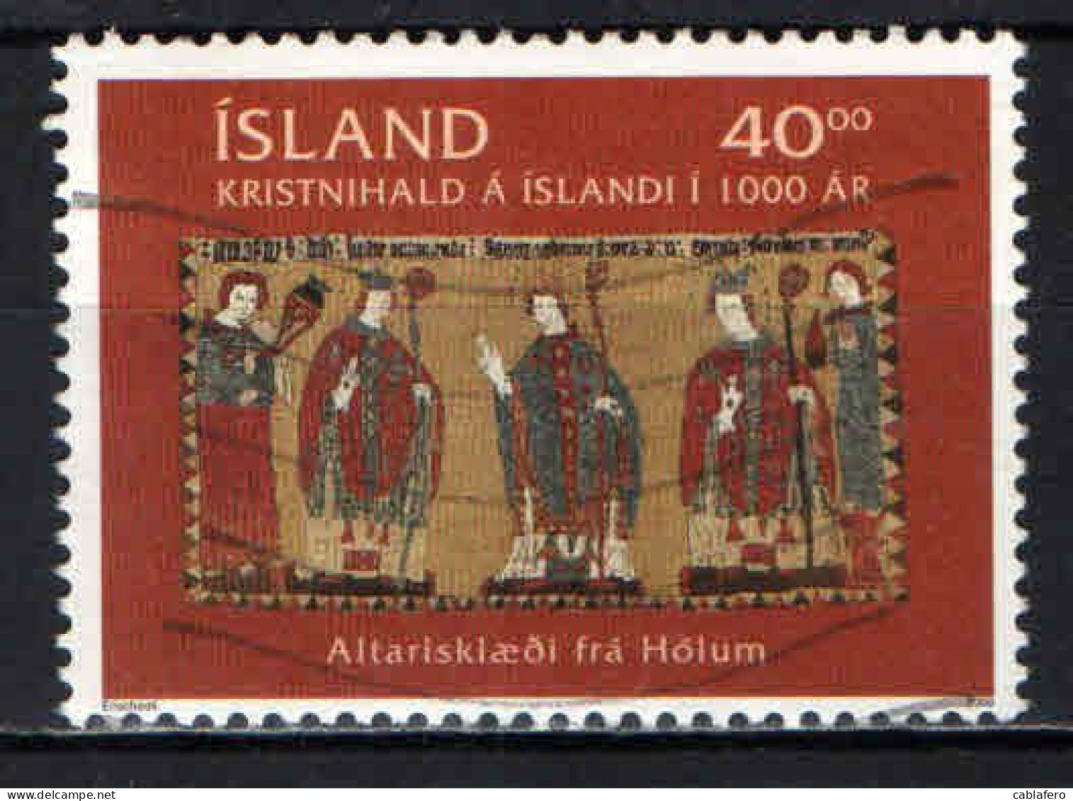 ISLANDA - 2000 - MILLE ANNI DI CRISTIANESIMO IN ISLANDA - USATO - Usati