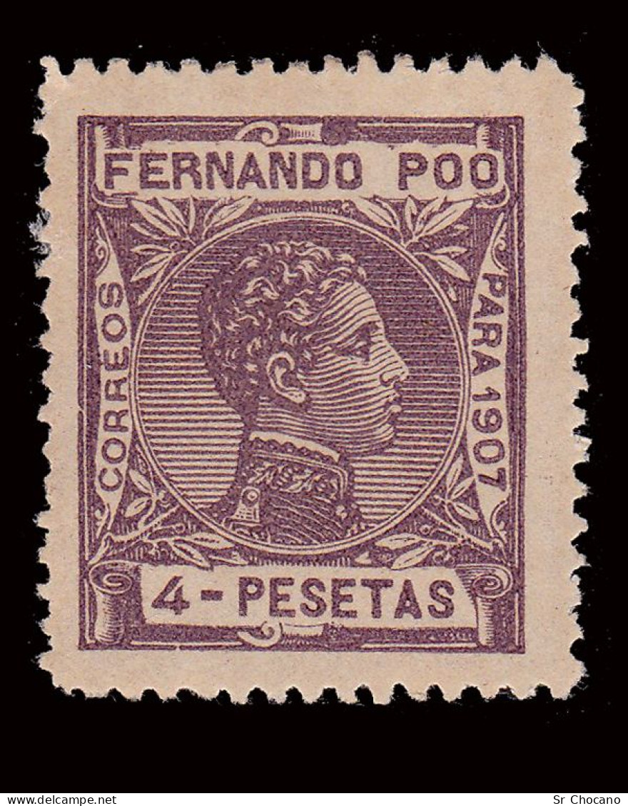 Fernando Poo.1905.Alfonso XIII.4p.MH.Edifil 165 Nº 000,000 - Fernando Po