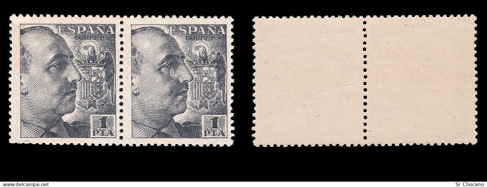 DEFECTO REPORTE.Cid Franco1949-53.1p.Blq2.NMNH Edifil.1056 - Varietà E Curiosità