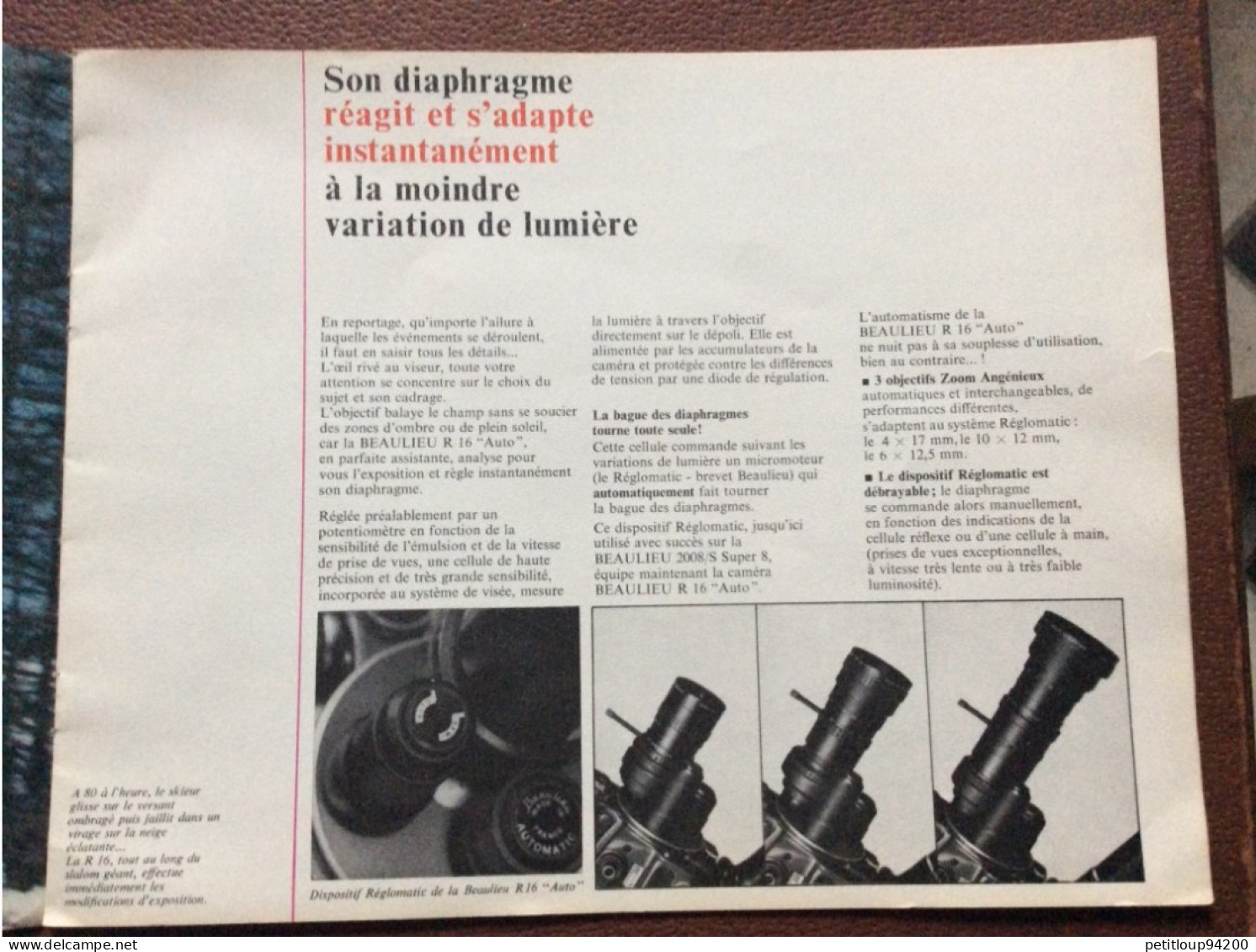 CATALOGUE Mode d’emploi  BEAULIEU R16 Automatic  CAMERA