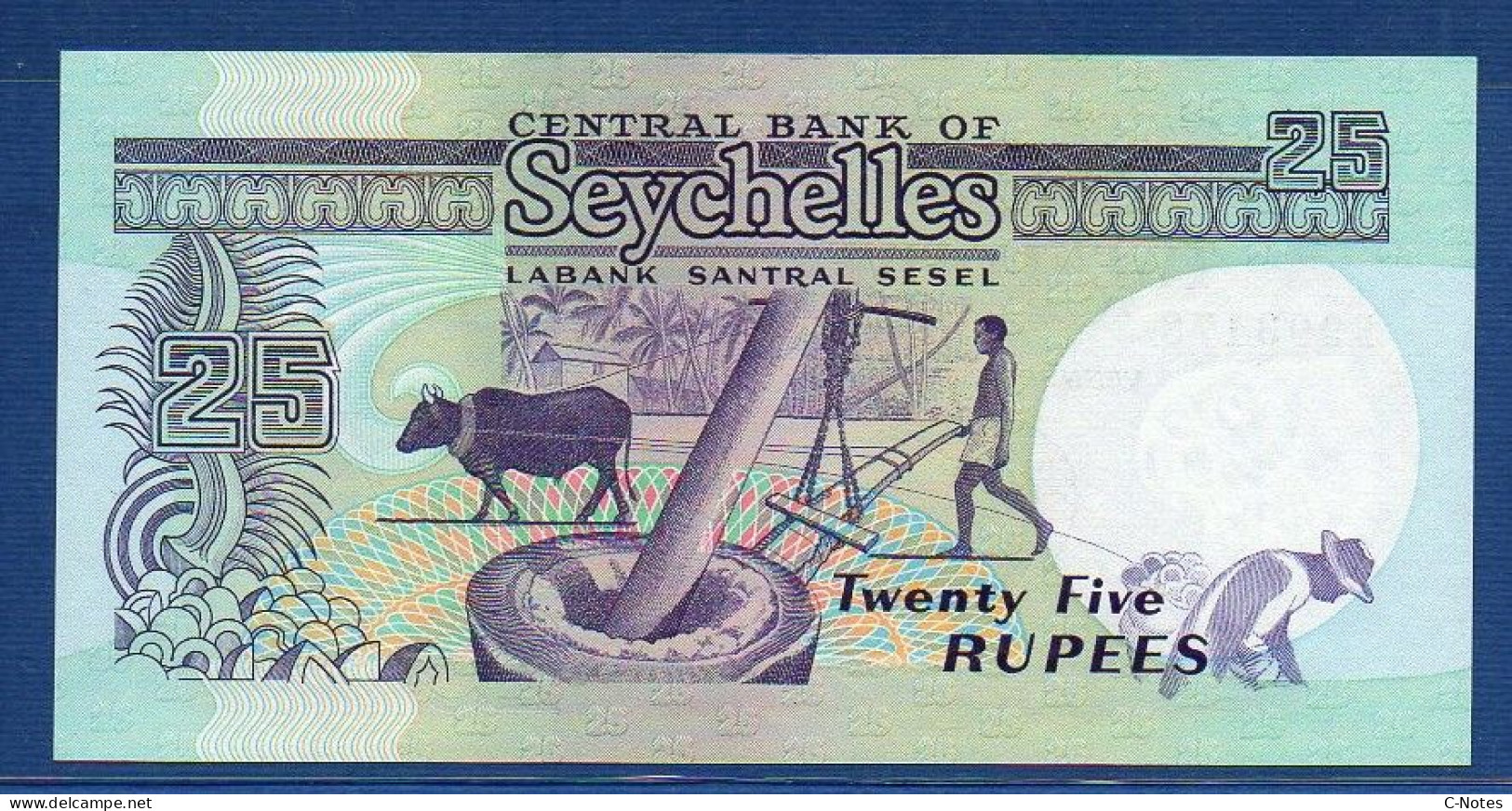 SEYCHELLES - P.33 – 25 RUPEES 1989 UNC, S/n B993478 - Seychelles