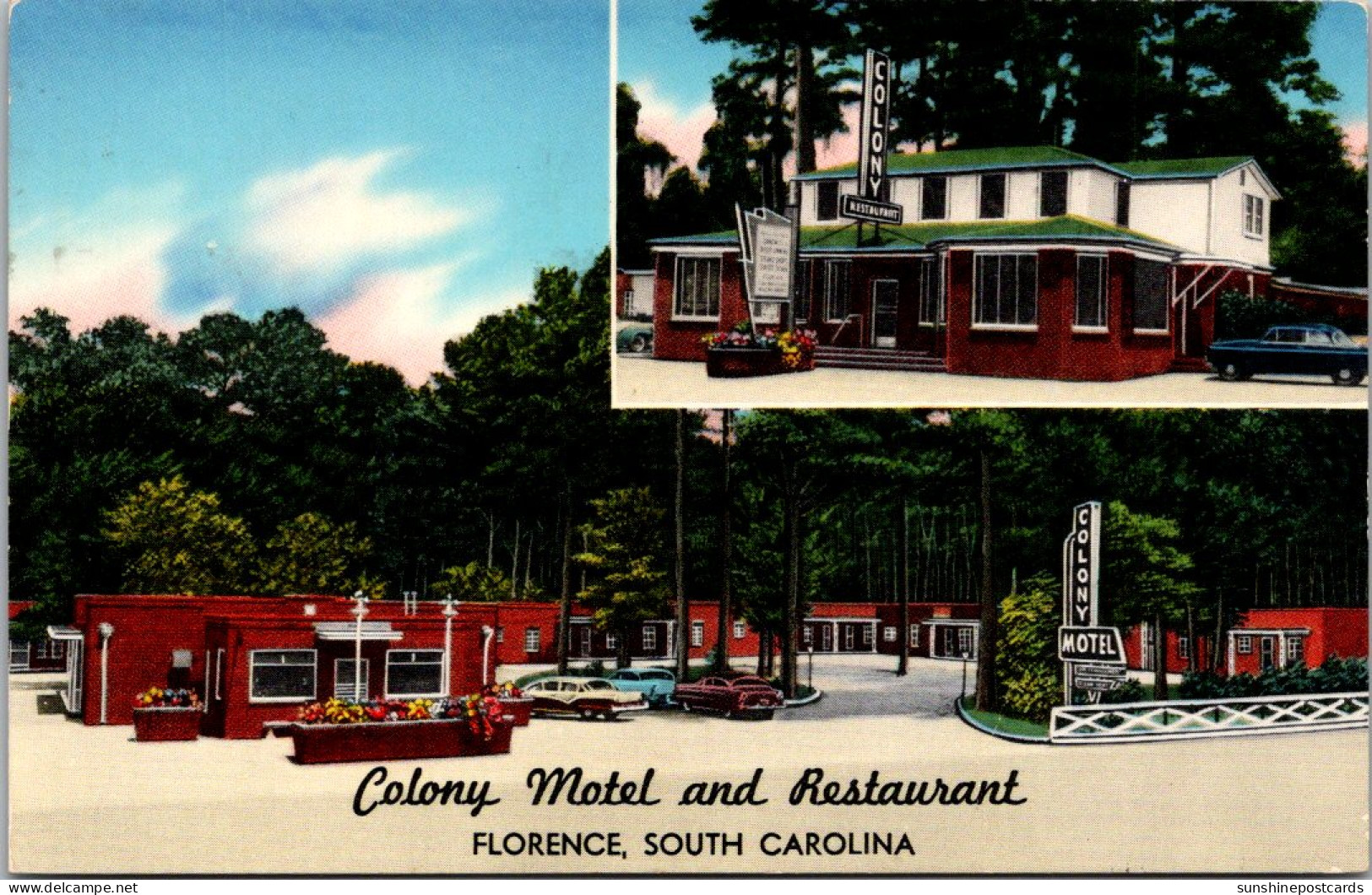 South Carolina Florence Colony Motel And Restaurant 1974 - Florence