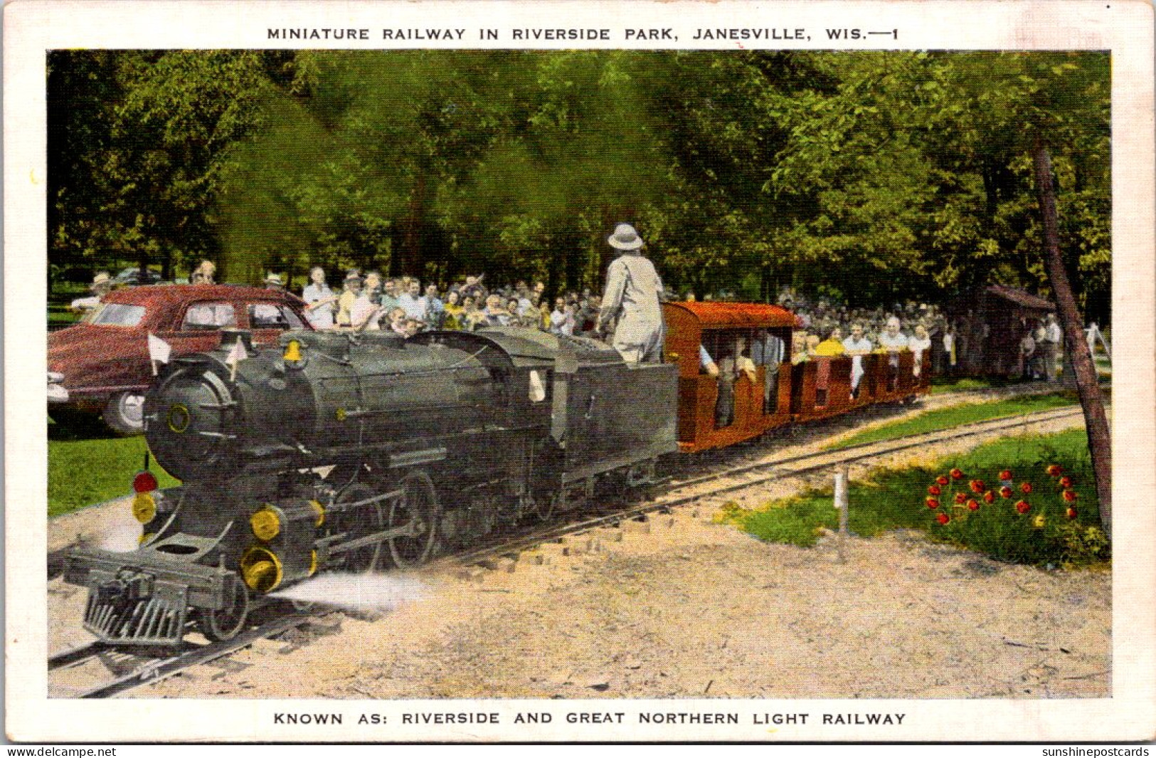 Wisconsin Janesville Miniature Railway Train In Riverside Park - Janesville