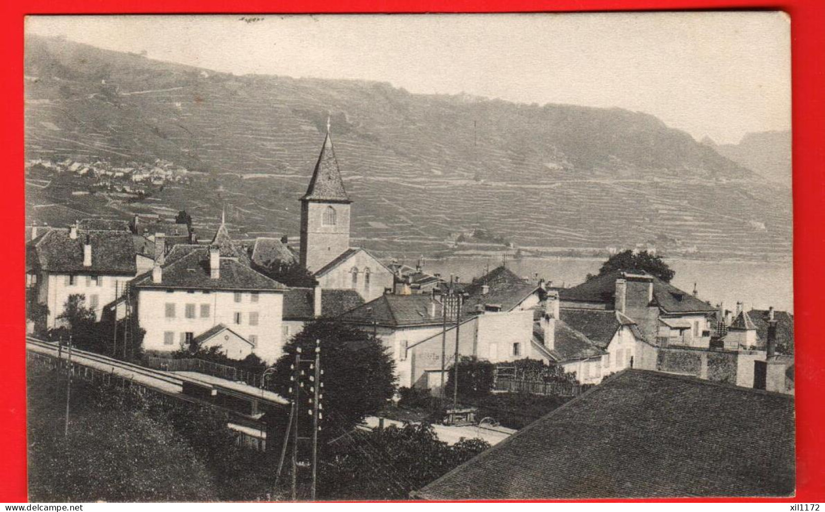 ZVA-37  UNIQUE Souvenir Assemblée Générale De Cully Sept.1908 Soc. Vaud. Agriculture Circ.1908 Vers Riex. Calame Sans No - Cully