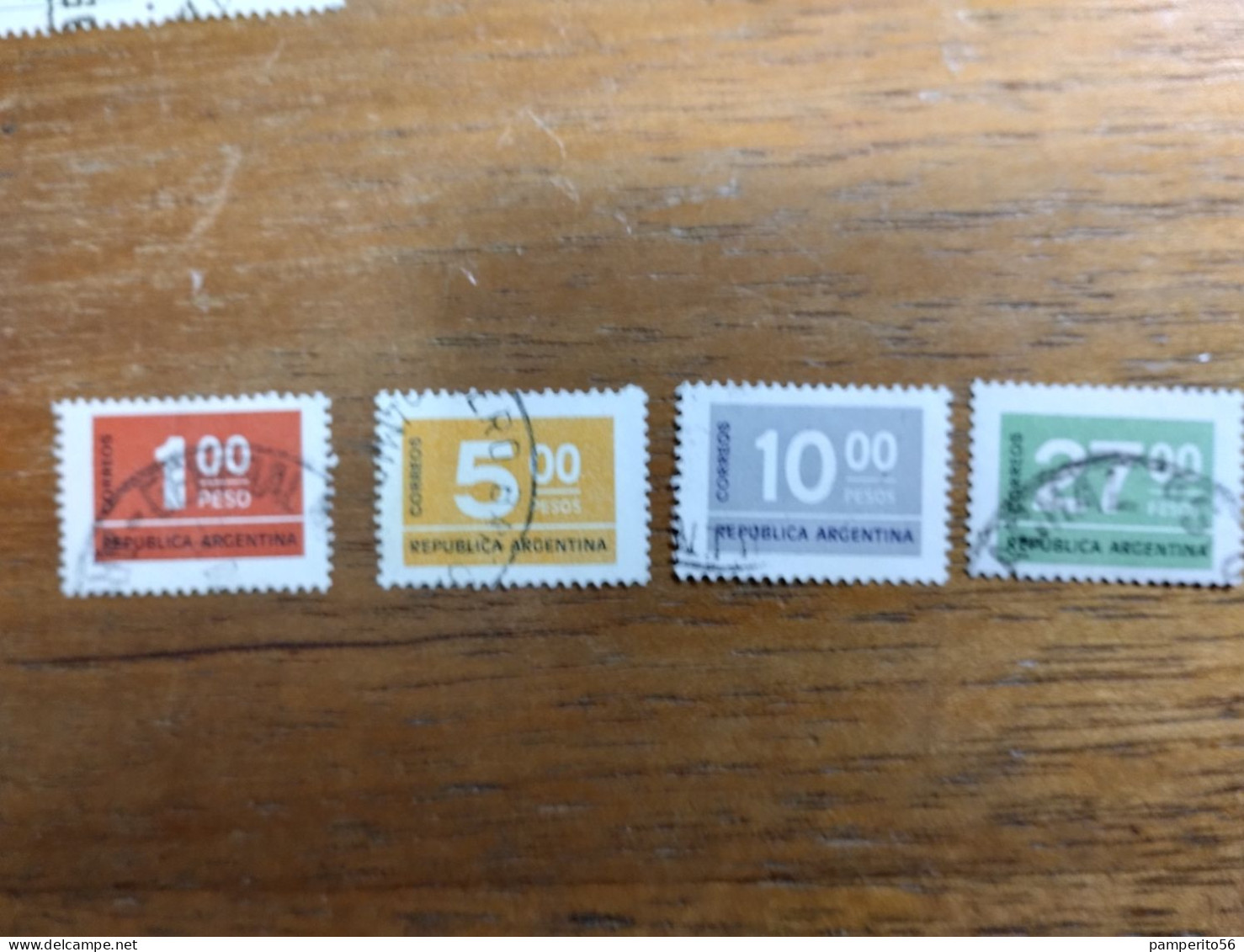 ARGENTINA -  Año 1976 - Sellos Emisión Correo Ordinarios - CIFRAS - Used Stamps