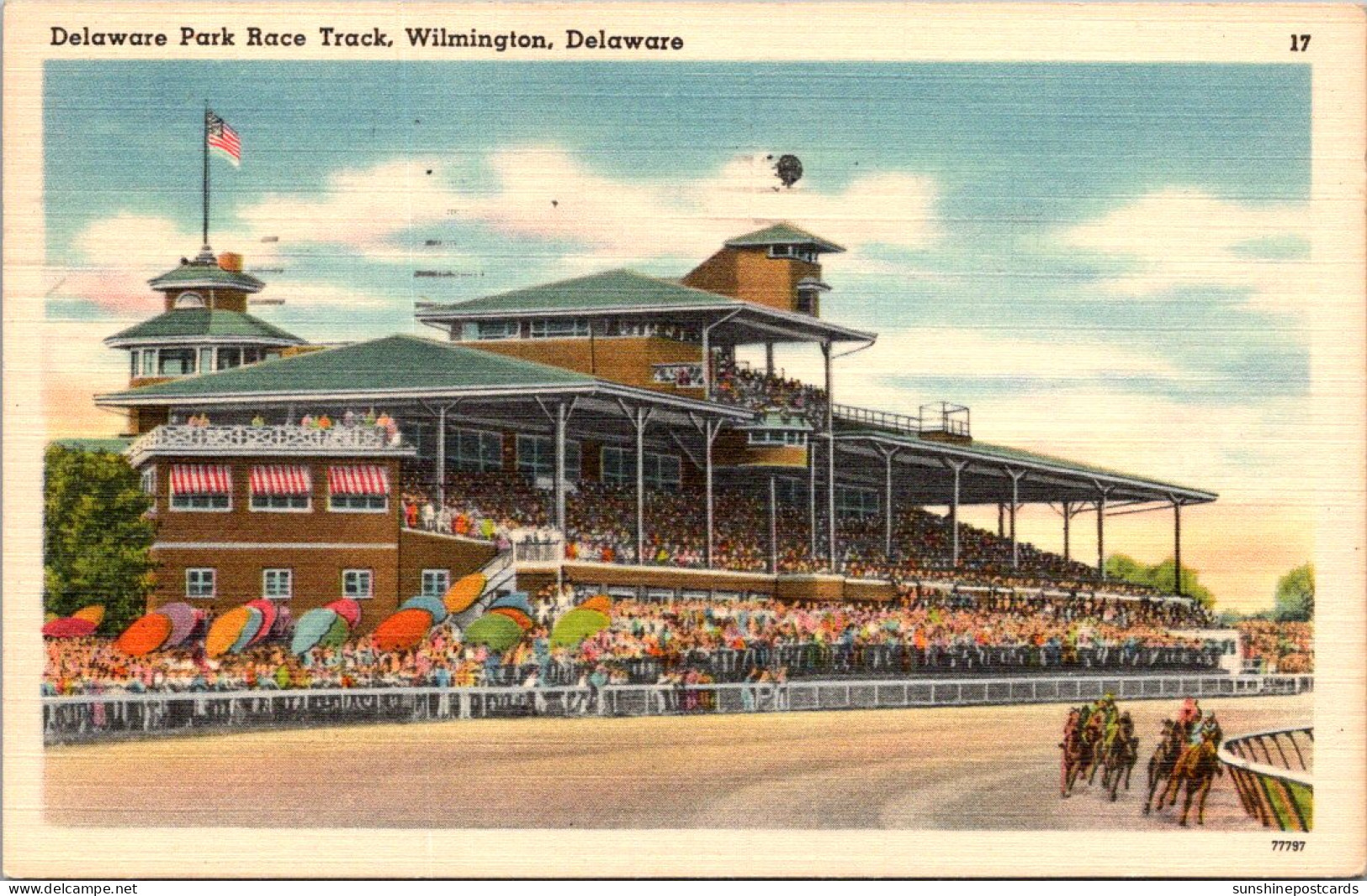 Delaware Wilmington Delaware Park Race Track Horse Racing 1951 - Wilmington