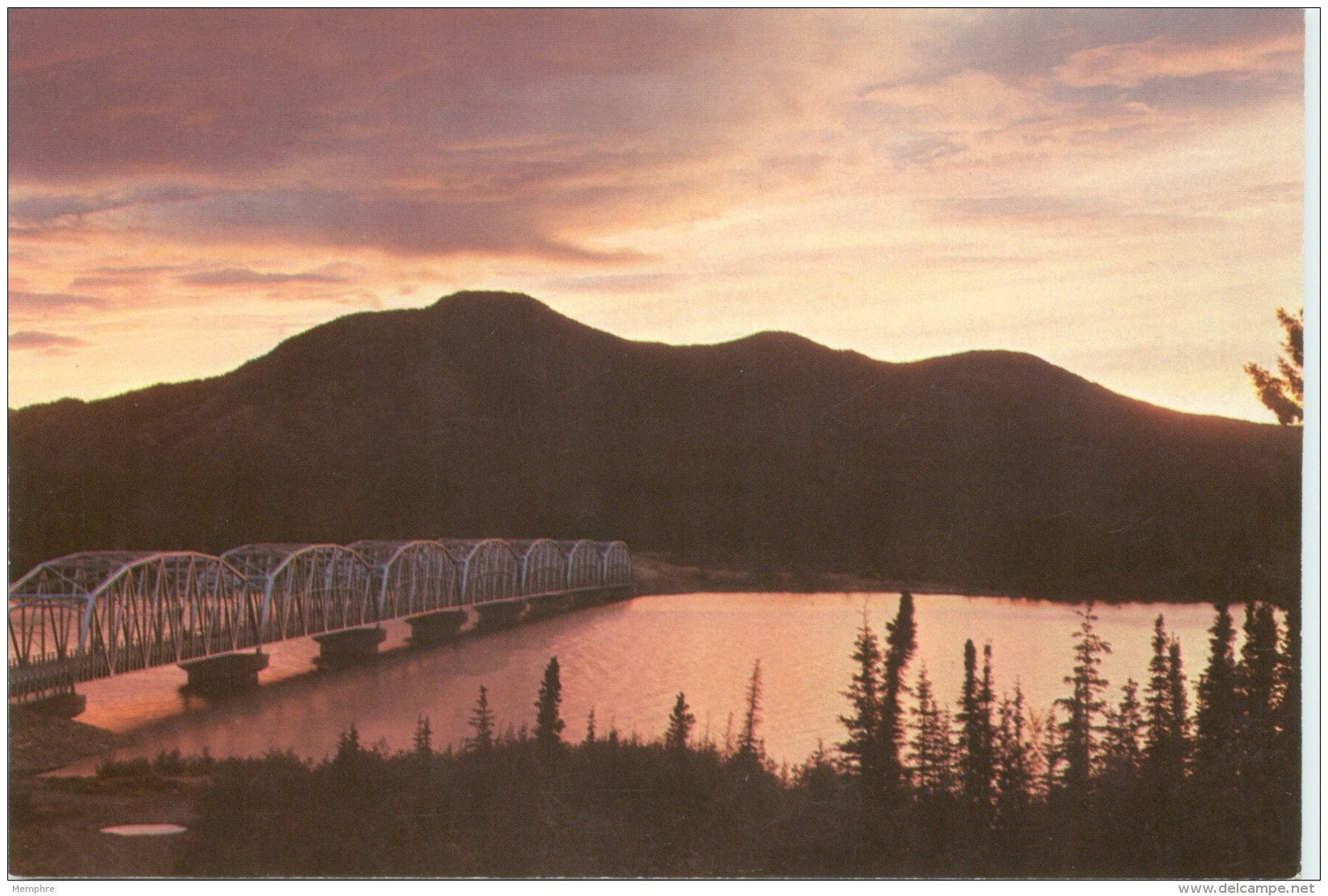 1972 Postcard -  -Sunset Ovr Testin Lake, Yukon   From Series 1YN-1 Used - 1953-.... Reign Of Elizabeth II