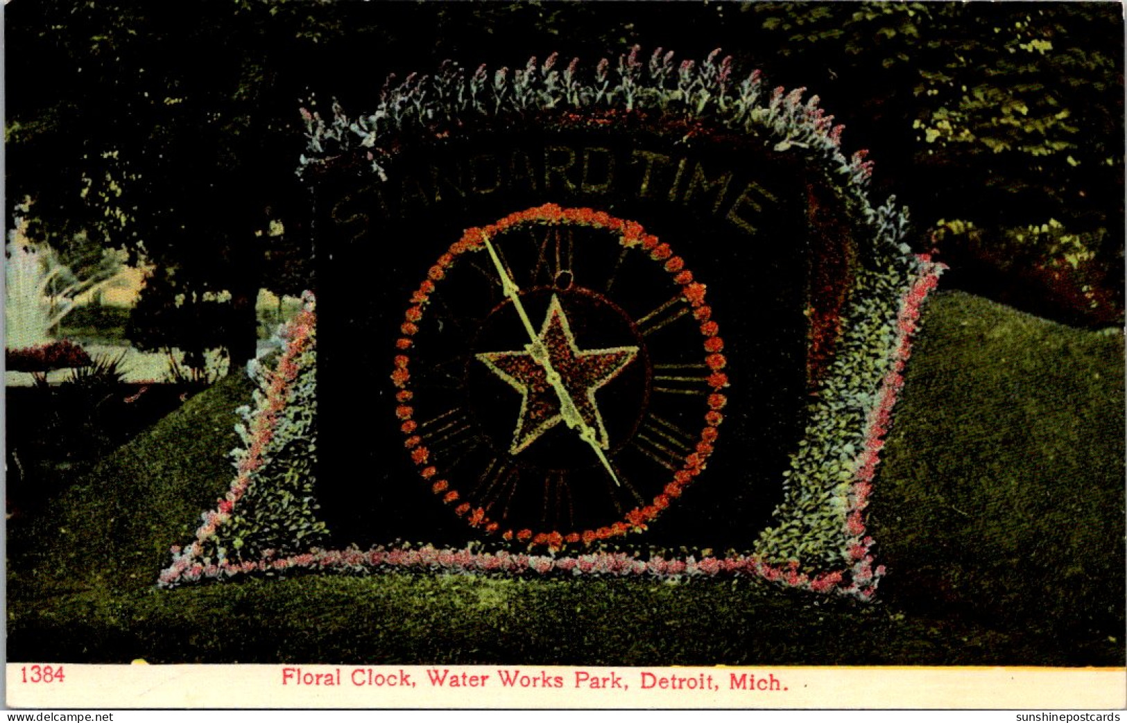 Michigan Detroit Water Works Park Floral Clock  - Detroit